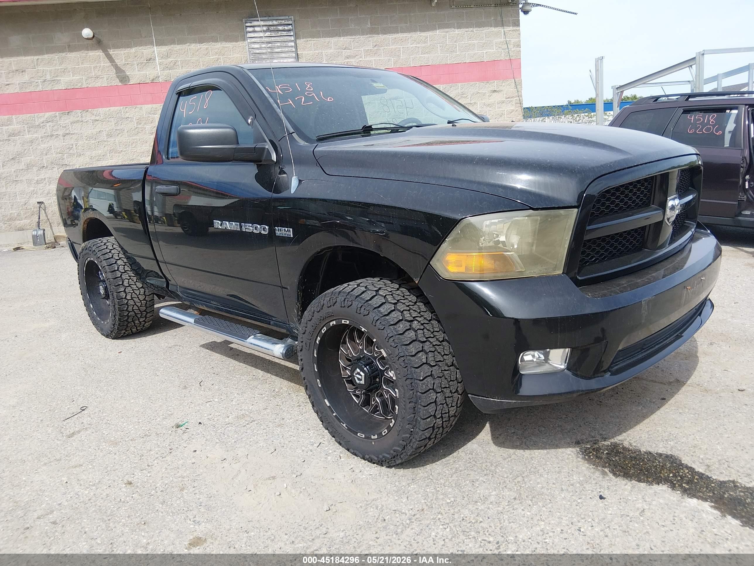 2012 Ram 1500 St Black vin: 3C6JD7ATXCG216858