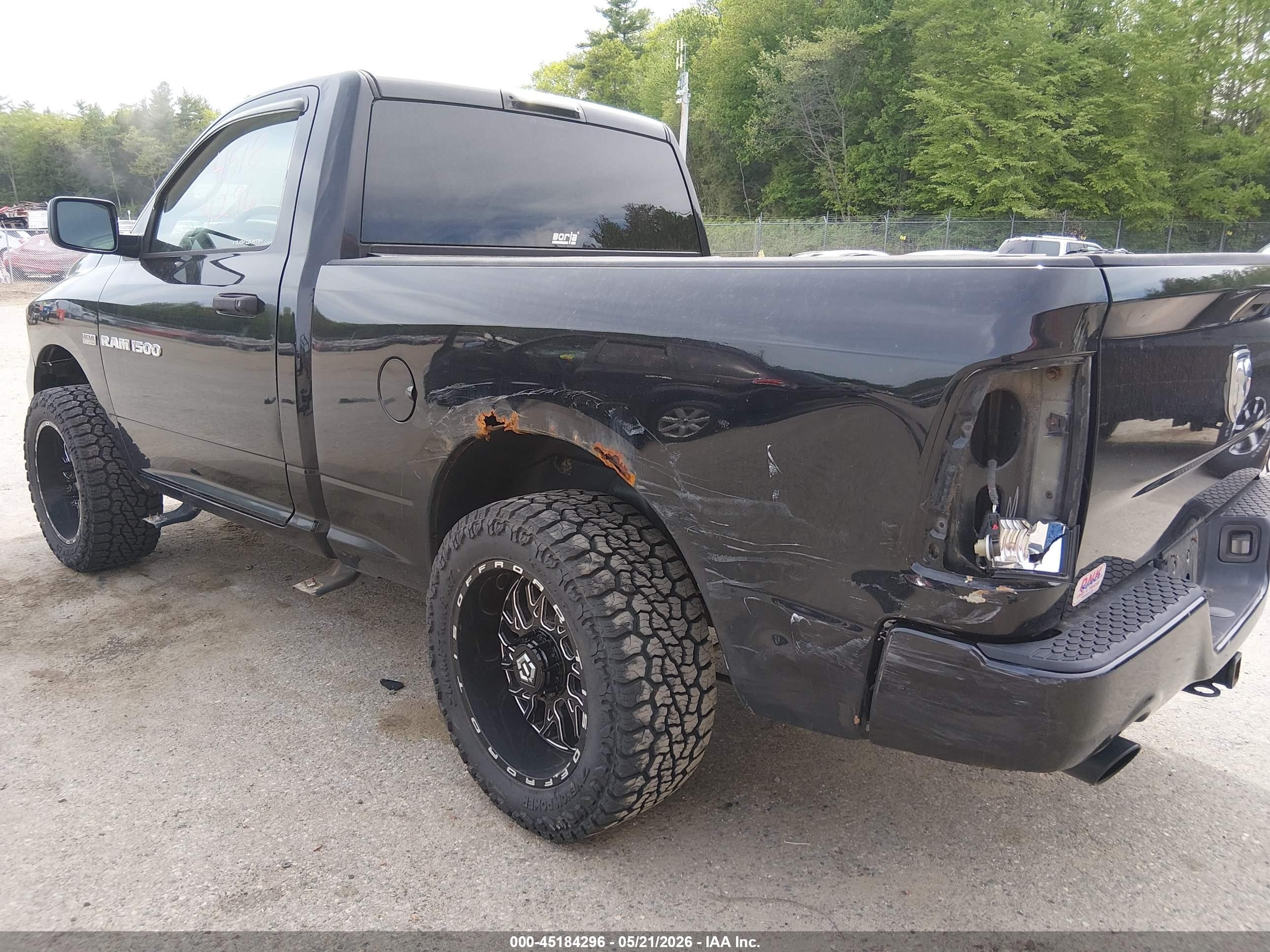 2012 Ram 1500 St Black vin: 3C6JD7ATXCG216858