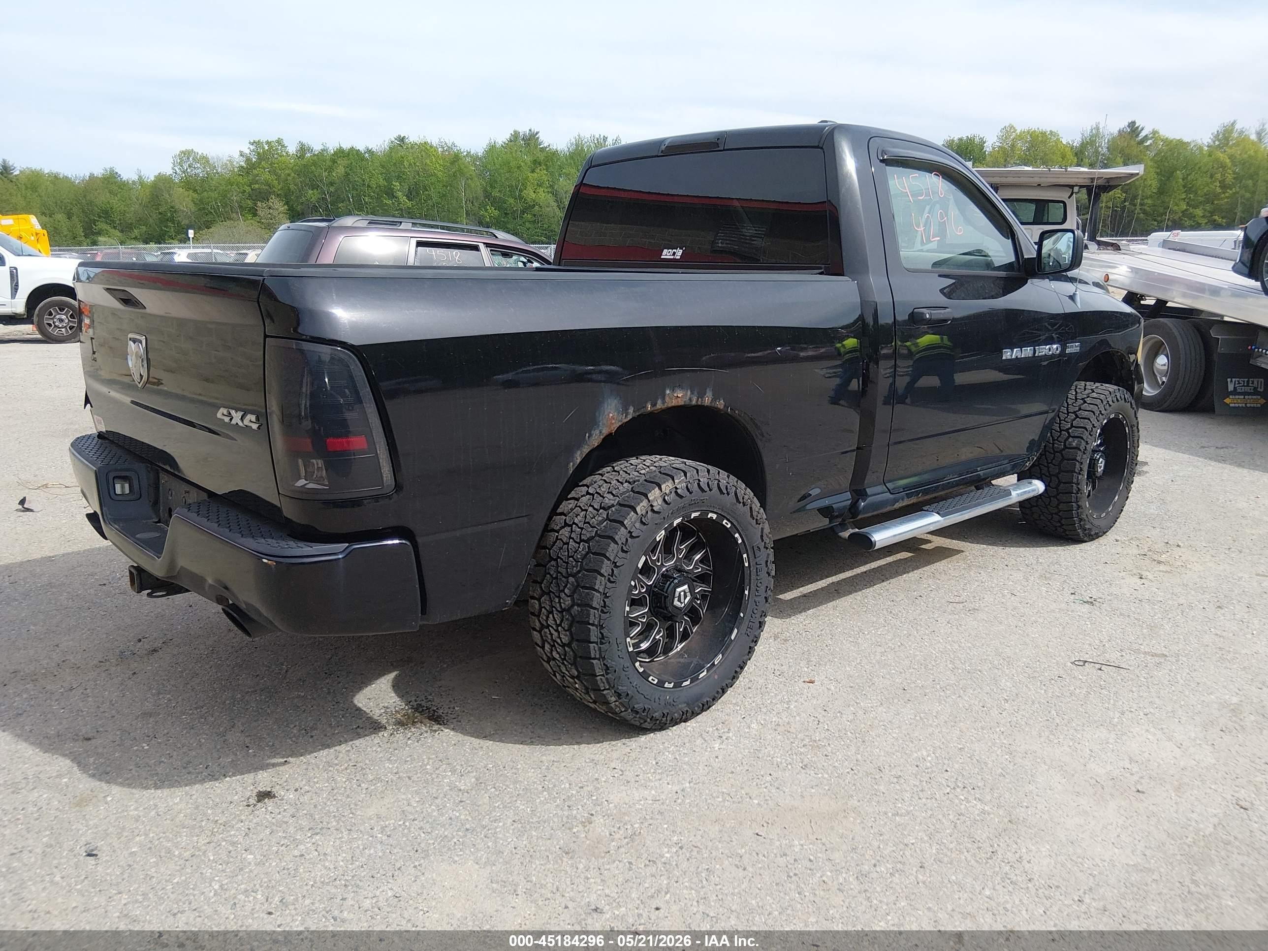 2012 Ram 1500 St Black vin: 3C6JD7ATXCG216858