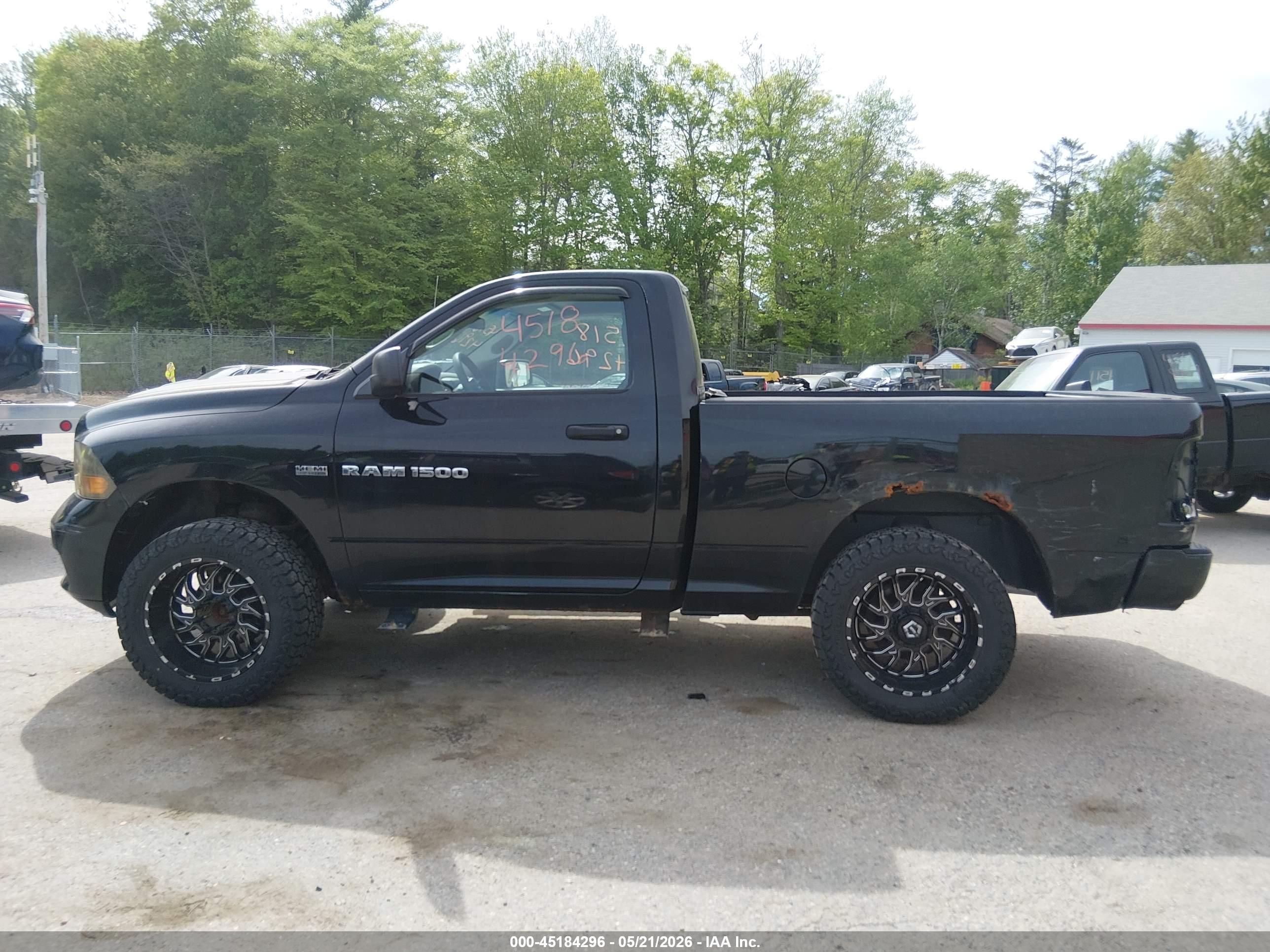 2012 Ram 1500 St Black vin: 3C6JD7ATXCG216858
