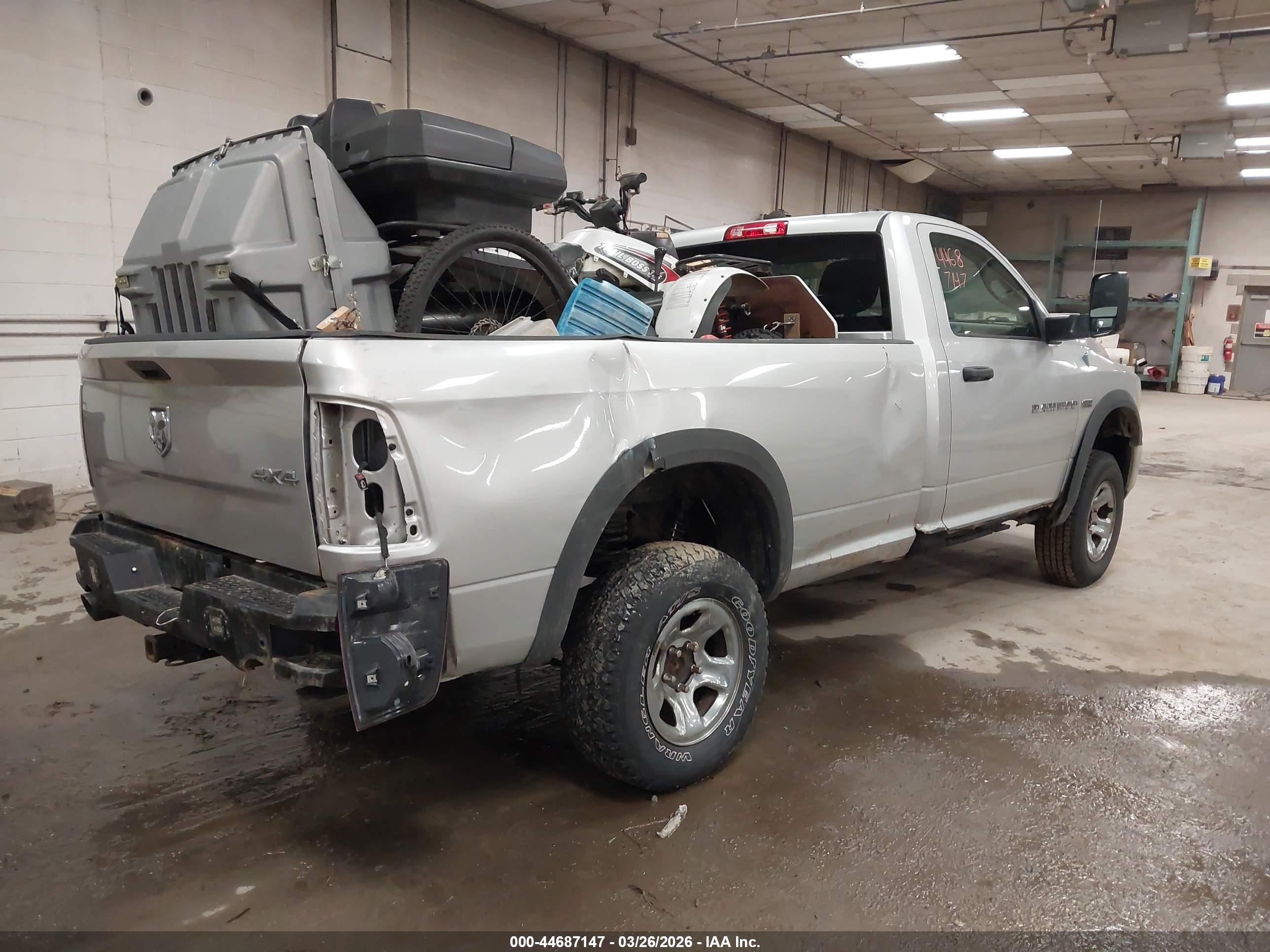 2012 Ram 1500 St Silver vin: 3C6JD7DTXCG120045
