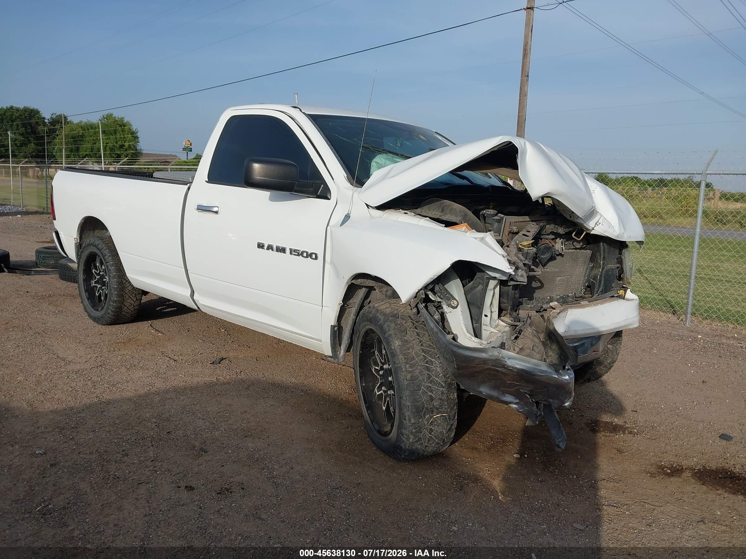 2012 Ram 1500 Slt White vin: 3C6JD7EPXCG175757