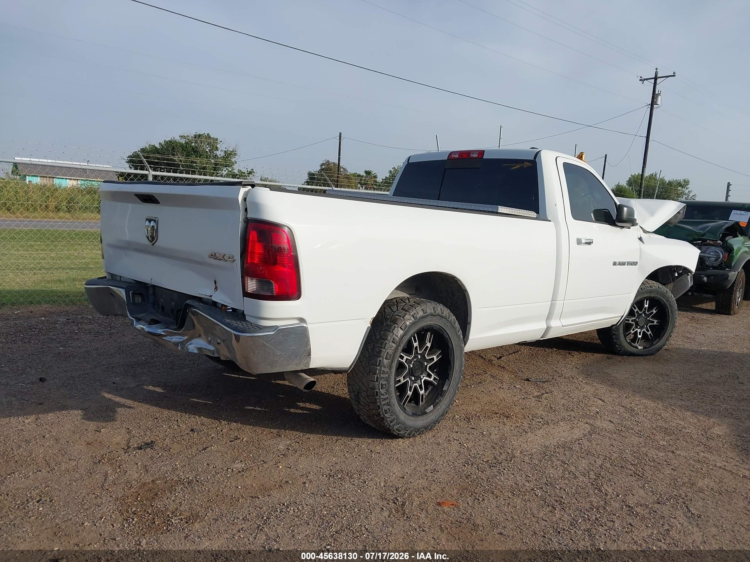 2012 Ram 1500 Slt White vin: 3C6JD7EPXCG175757