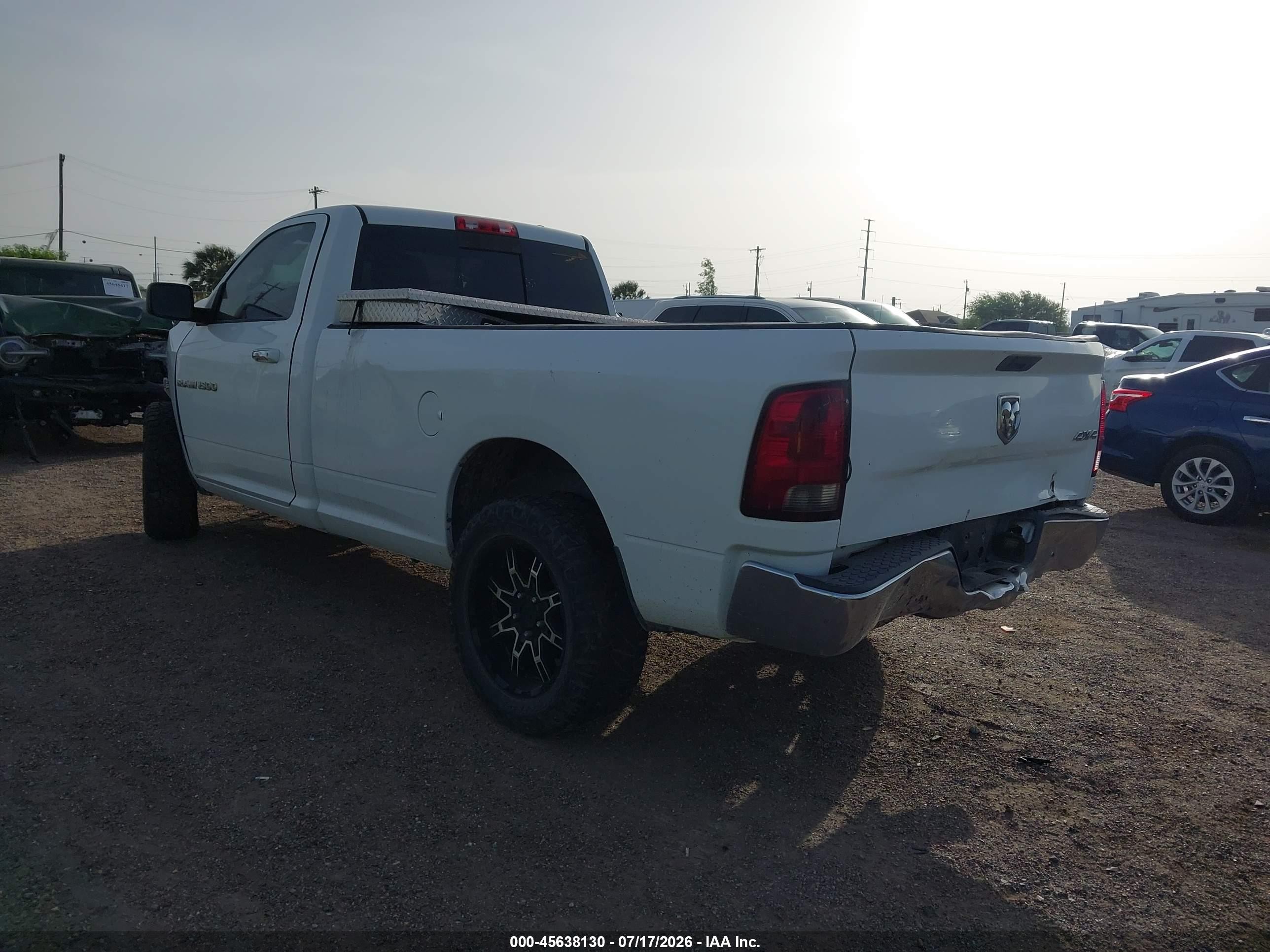 2012 Ram 1500 Slt White vin: 3C6JD7EPXCG175757