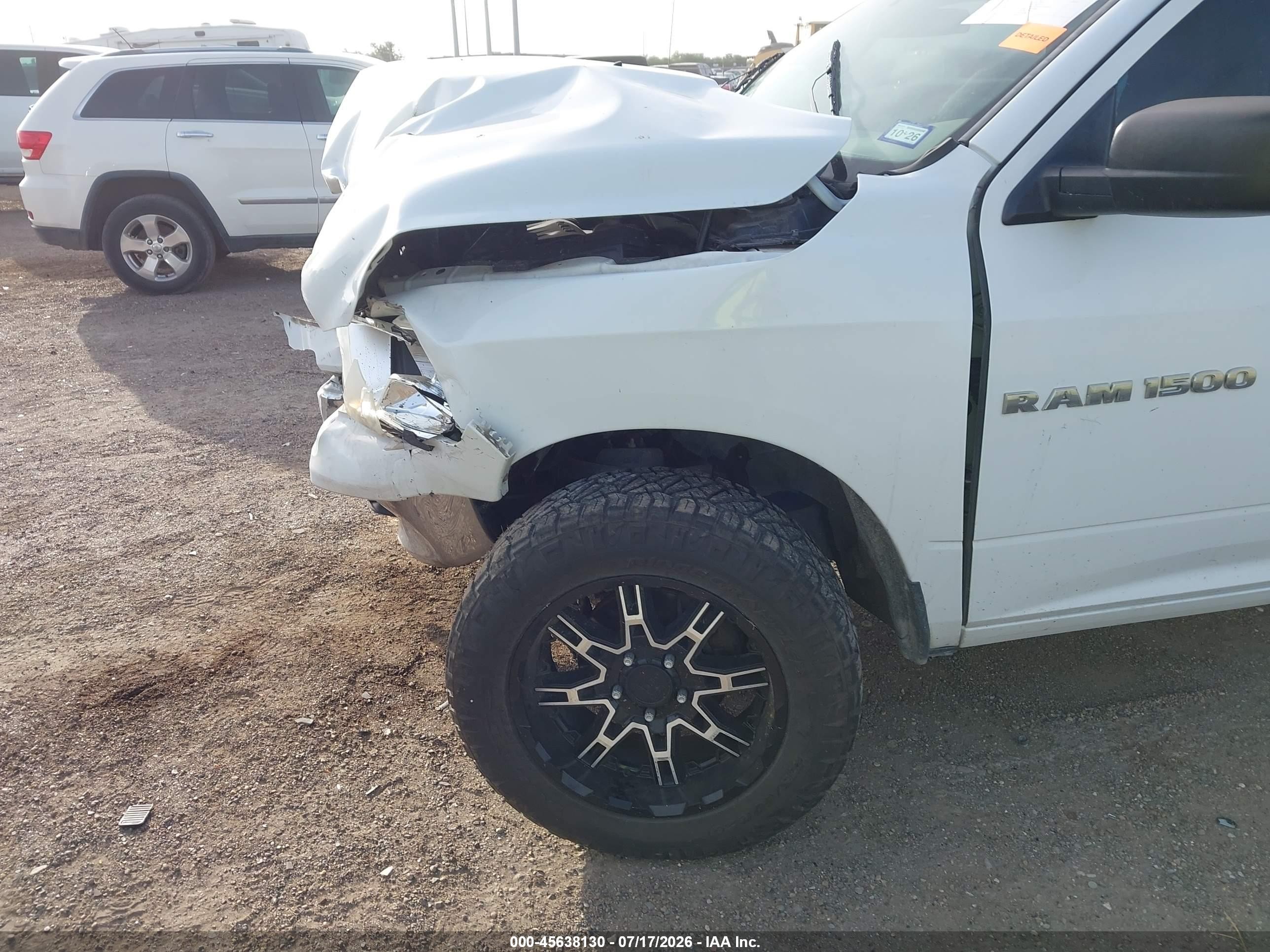 2012 Ram 1500 Slt White vin: 3C6JD7EPXCG175757