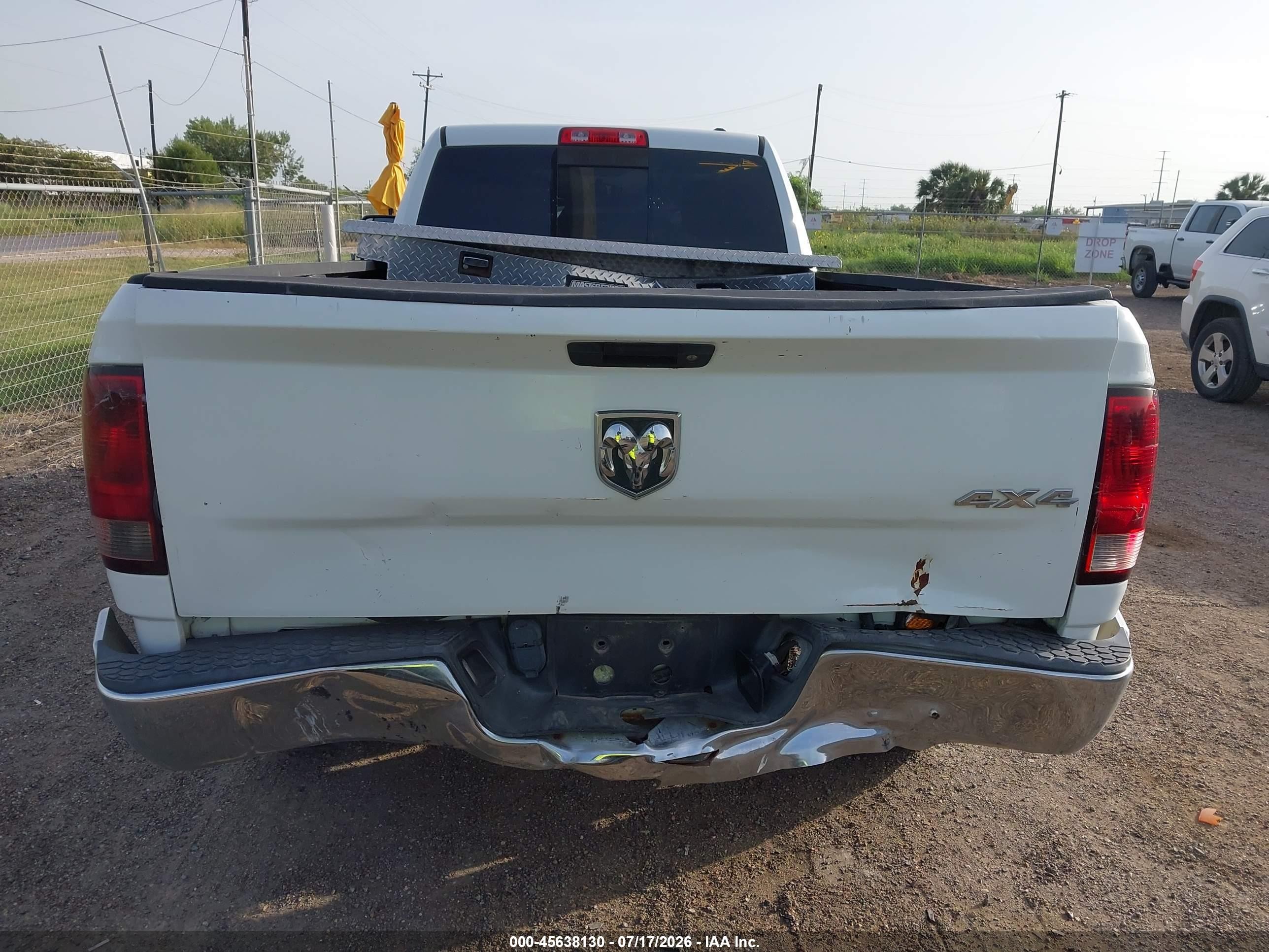 2012 Ram 1500 Slt White vin: 3C6JD7EPXCG175757