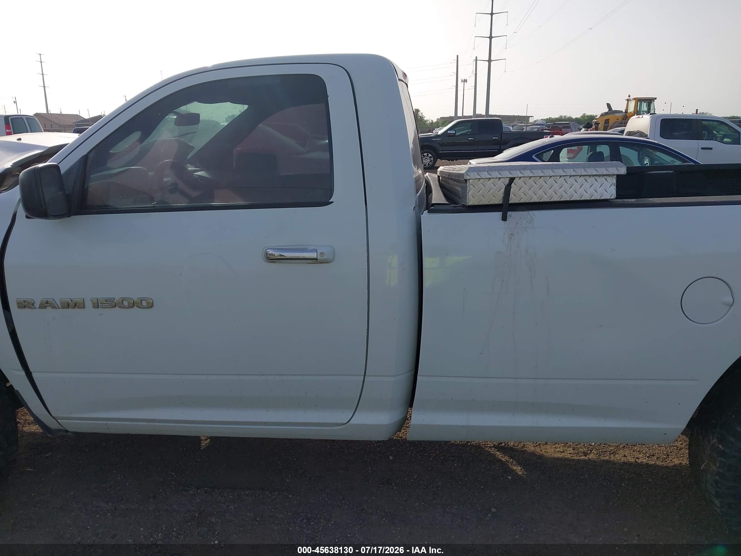 2012 Ram 1500 Slt White vin: 3C6JD7EPXCG175757