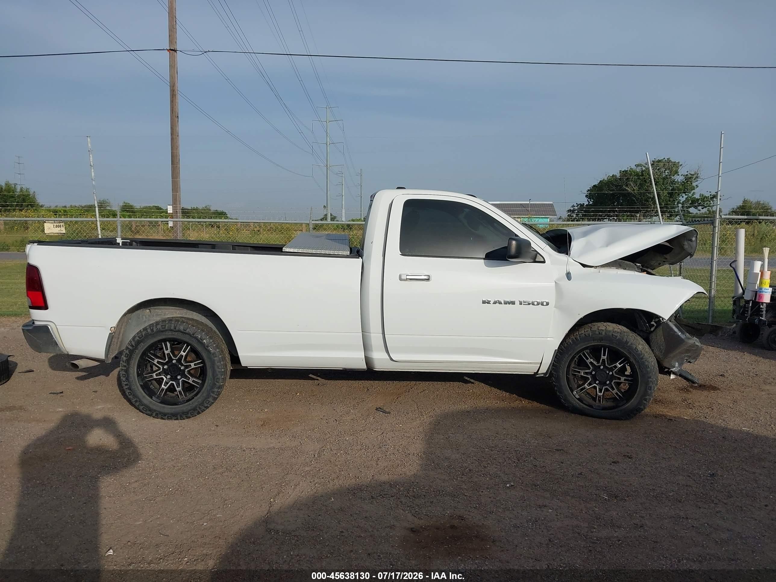 2012 Ram 1500 Slt White vin: 3C6JD7EPXCG175757