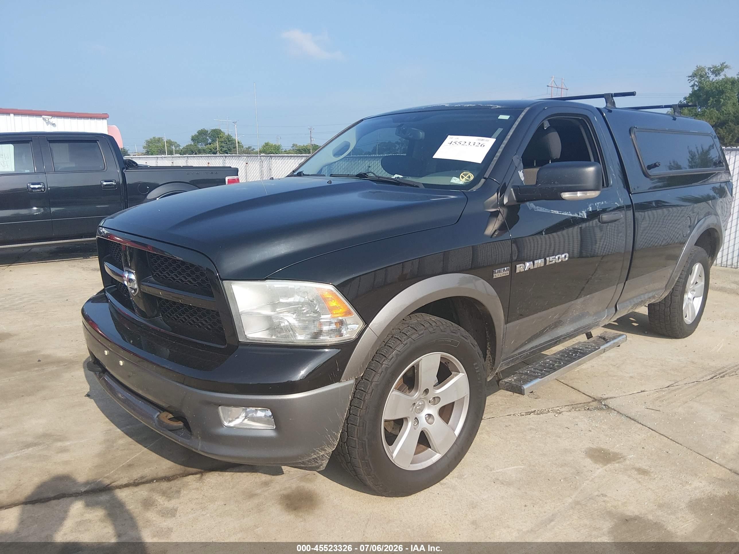 2012 Ram 1500 Outdoorsman Black vin: 3C6JD7ET1CG103181