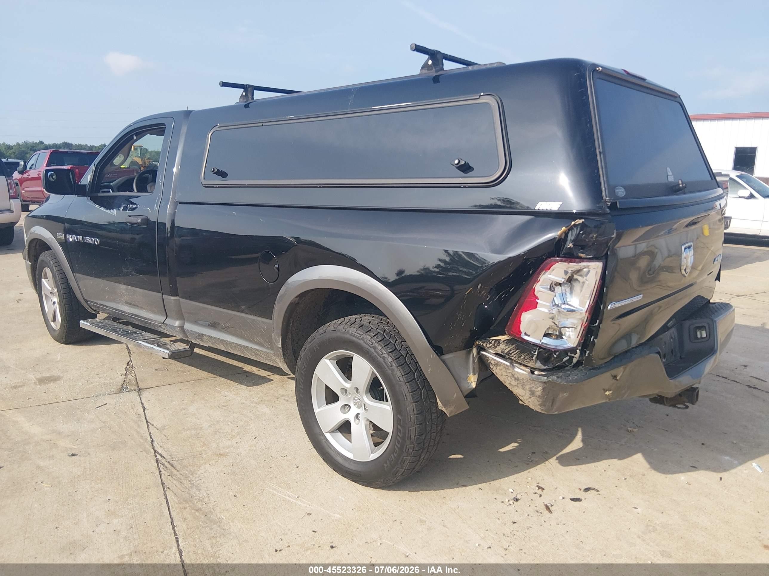 2012 Ram 1500 Outdoorsman Black vin: 3C6JD7ET1CG103181