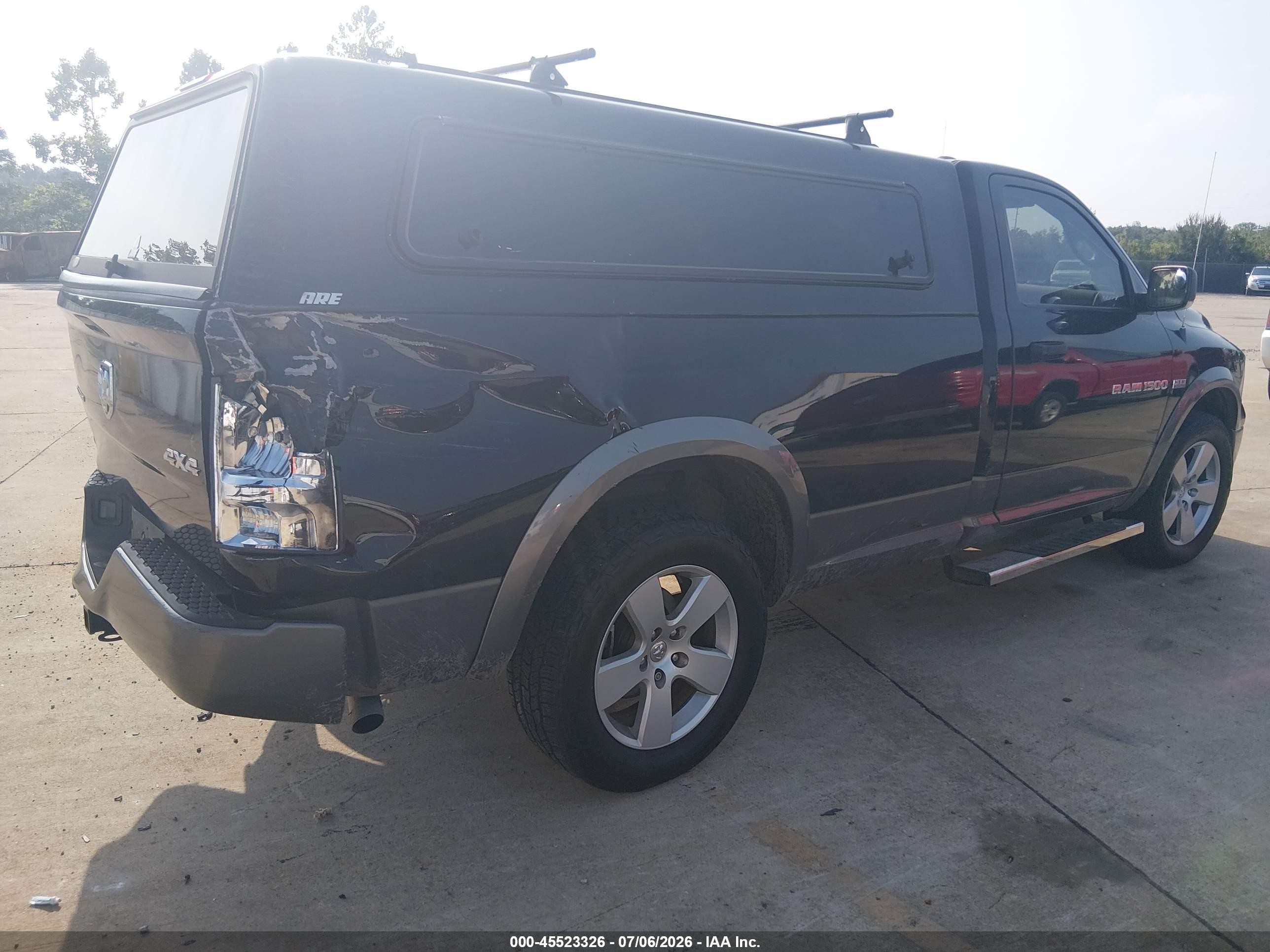 2012 Ram 1500 Outdoorsman Black vin: 3C6JD7ET1CG103181