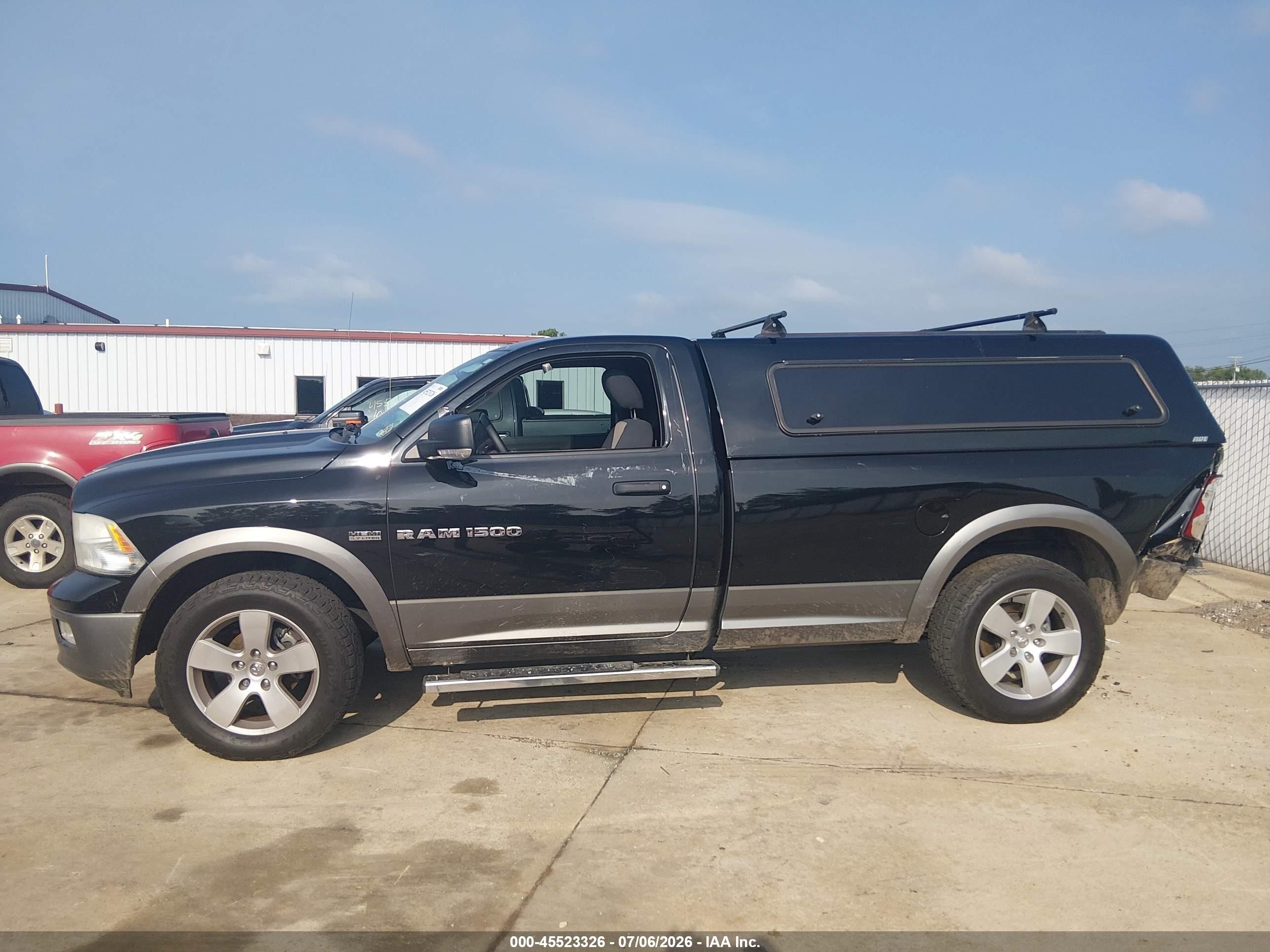 2012 Ram 1500 Outdoorsman Black vin: 3C6JD7ET1CG103181