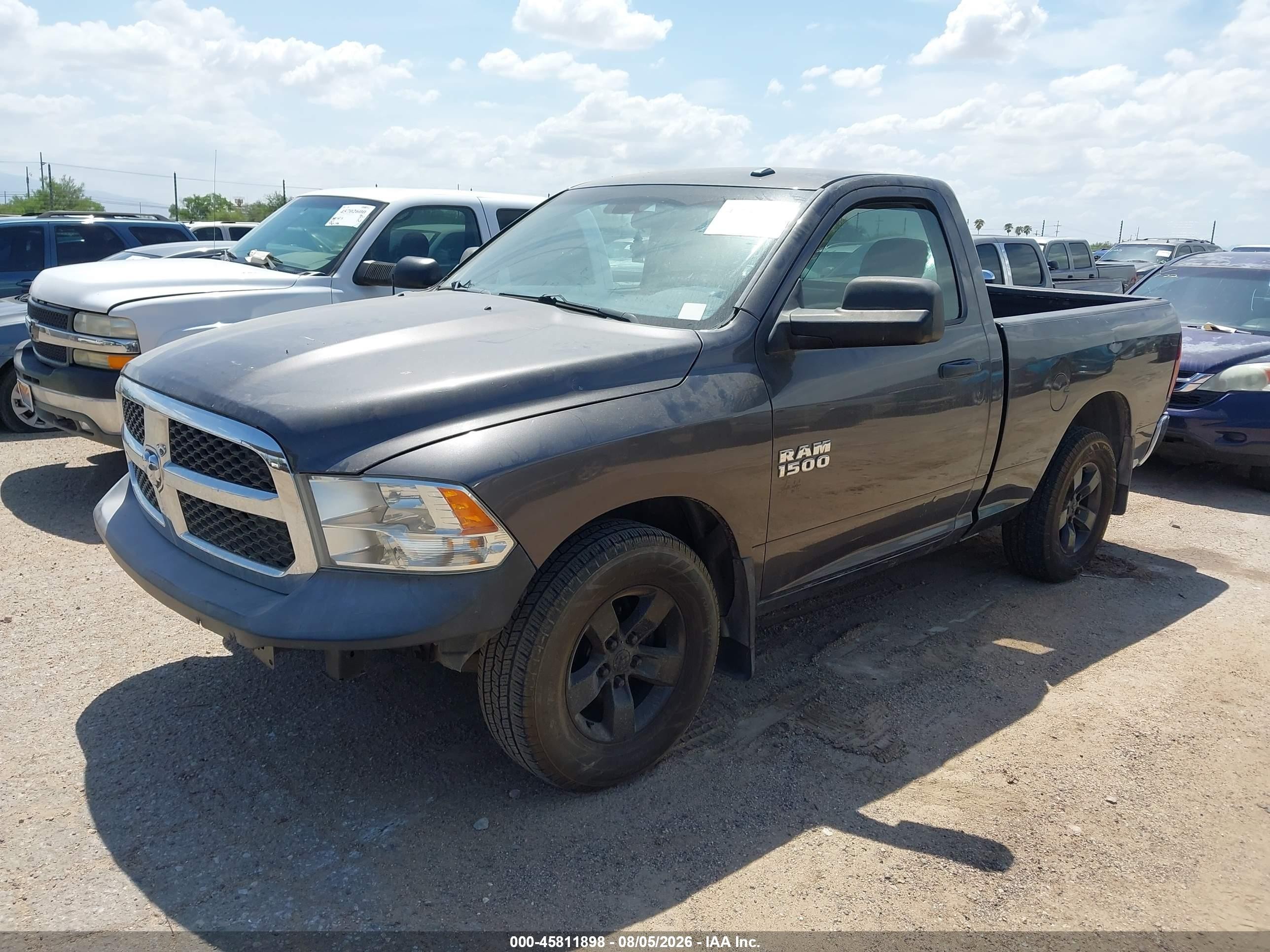 2014 Ram 1500 Tradesman Gray vin: 3C6JR6AG1EG240225
