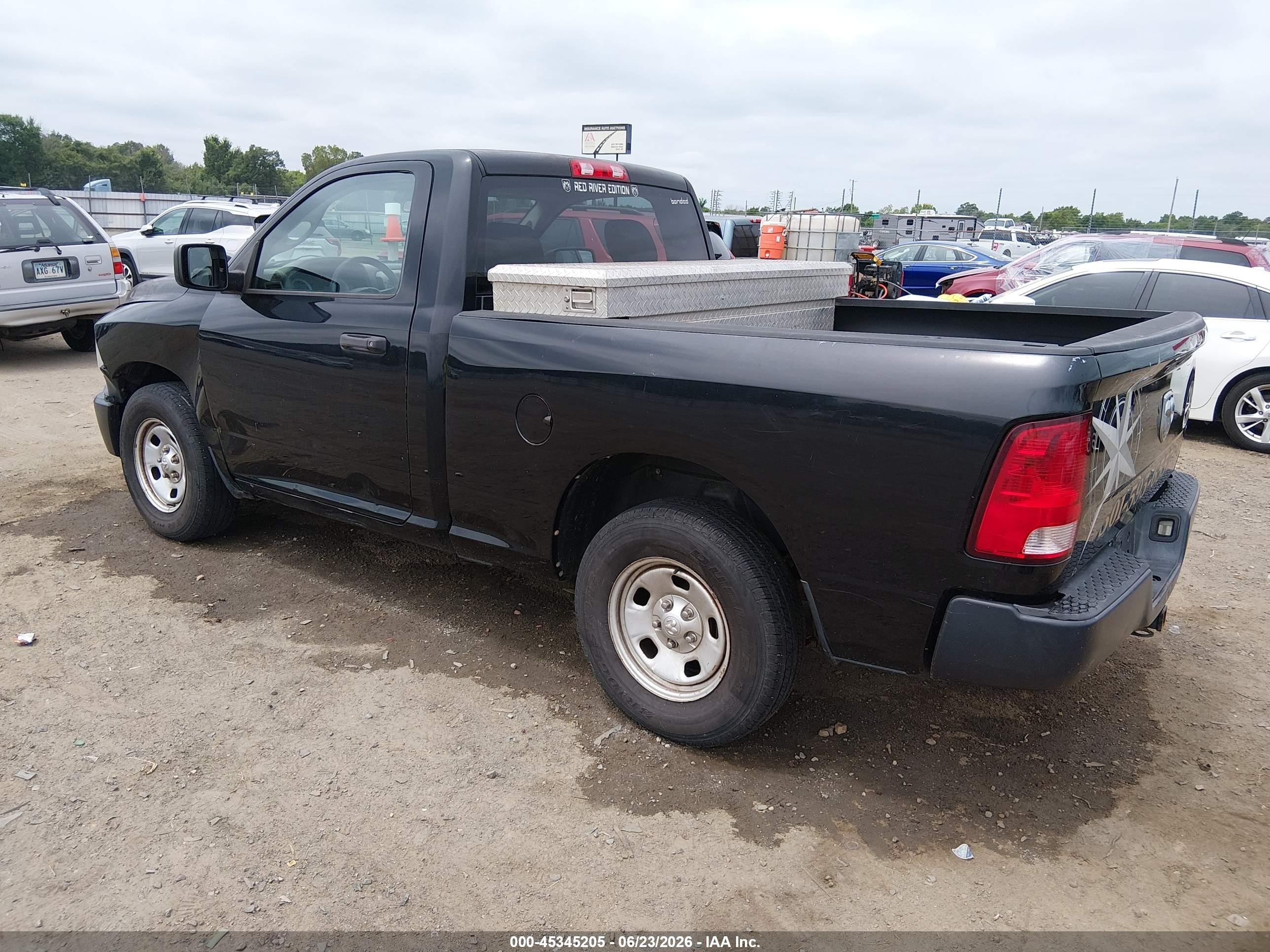 2014 Ram 1500 Tradesman Black vin: 3C6JR6AG2EG121745