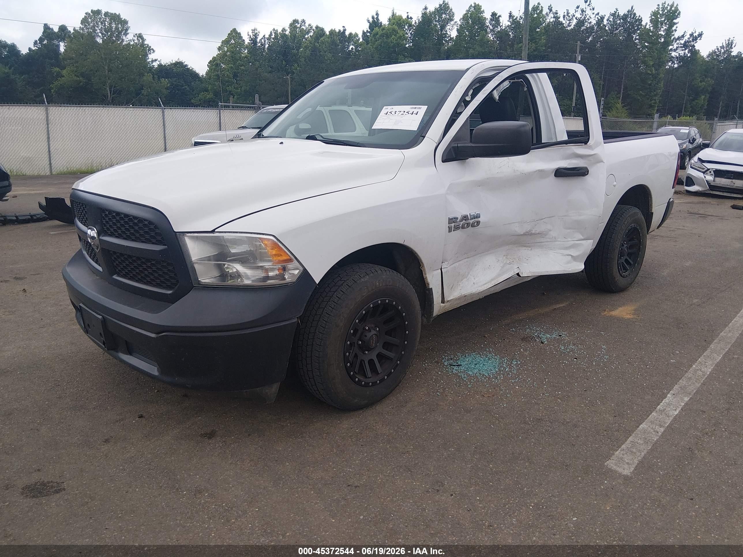 2014 Ram 1500 Tradesman White vin: 3C6JR6AG4EG244978