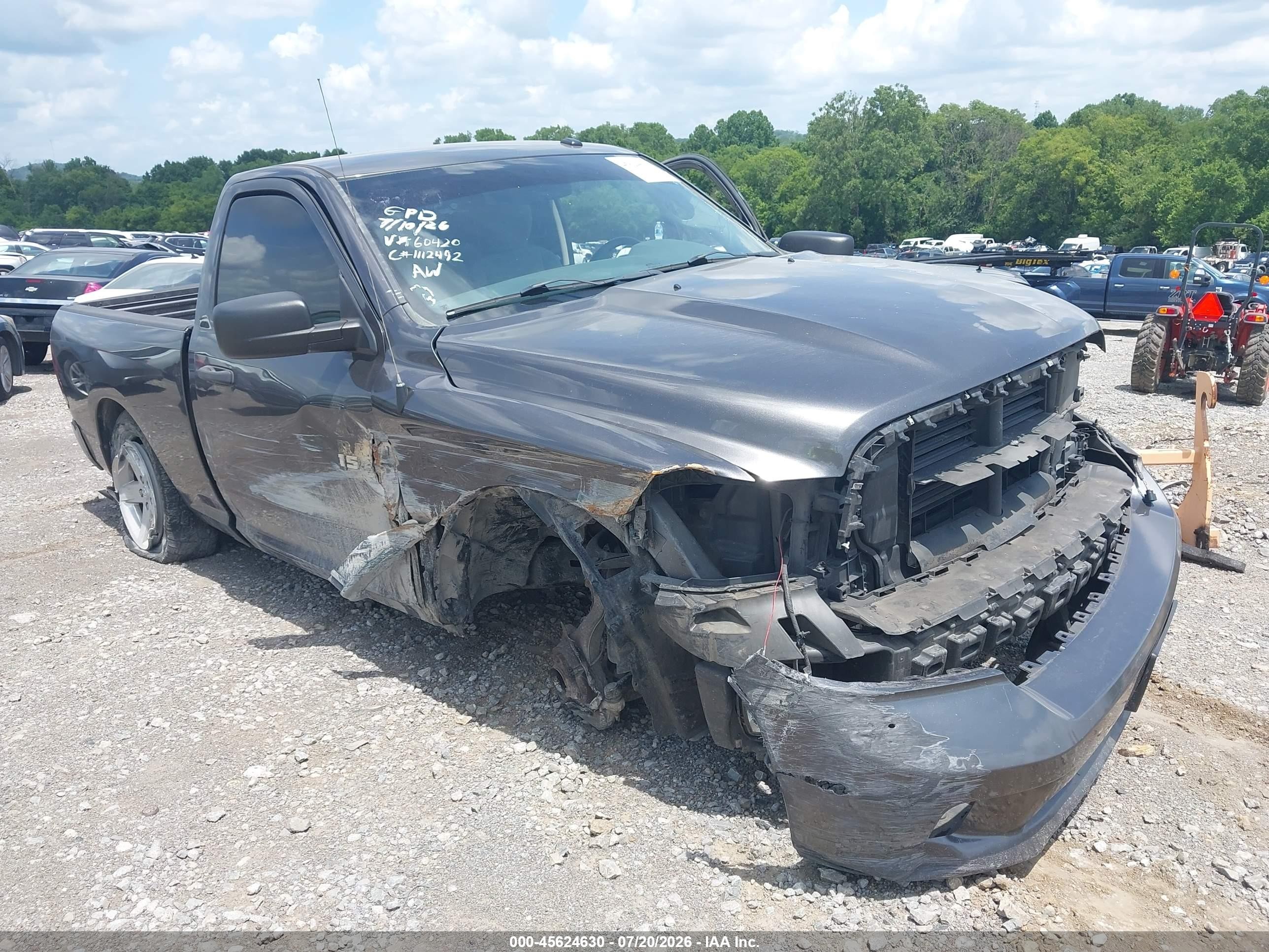 2015 Ram 1500 Express Gray vin: 3C6JR6AG4FG660420