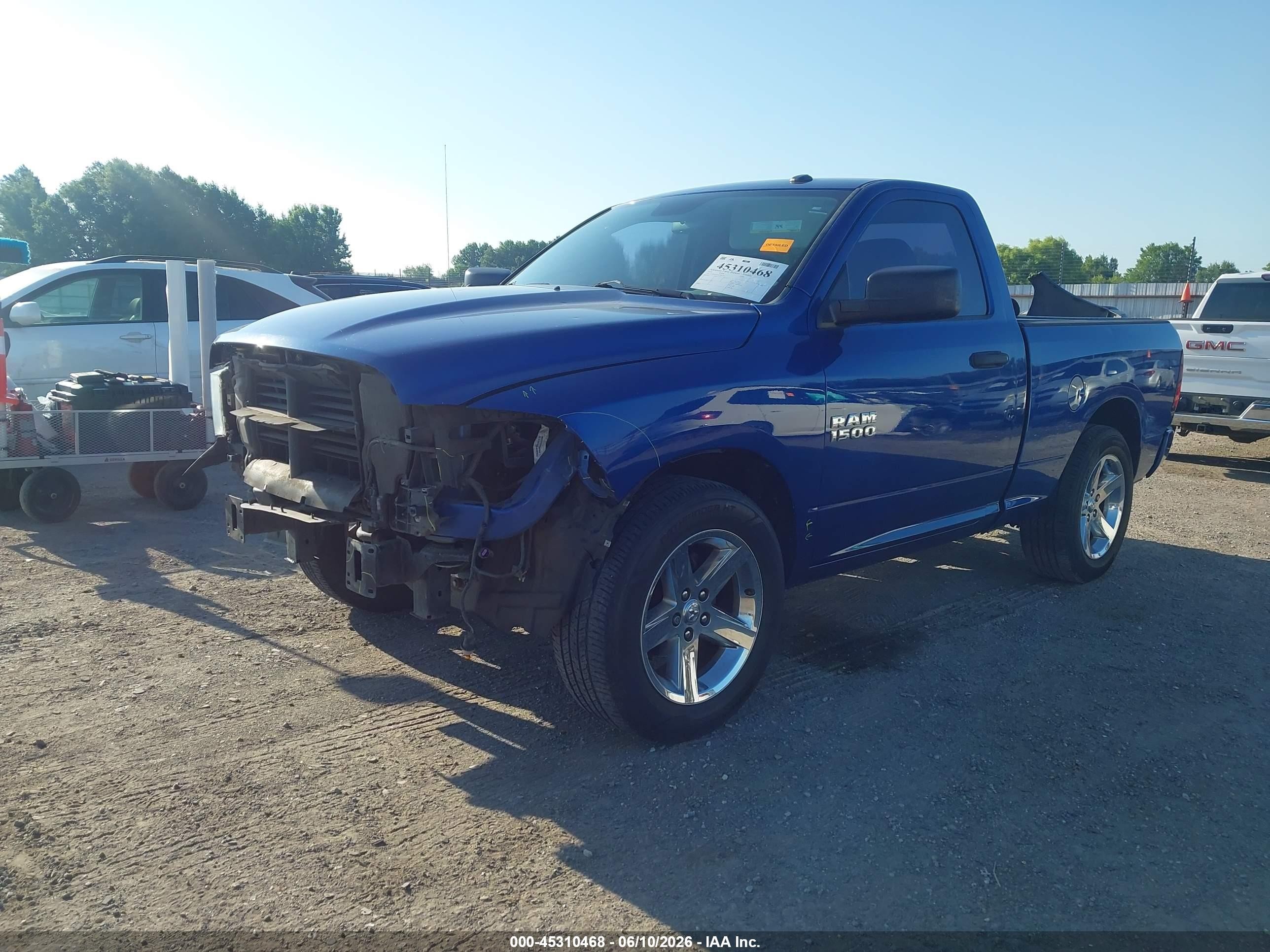 2014 Ram 1500 Express Blue vin: 3C6JR6AG5EG324516