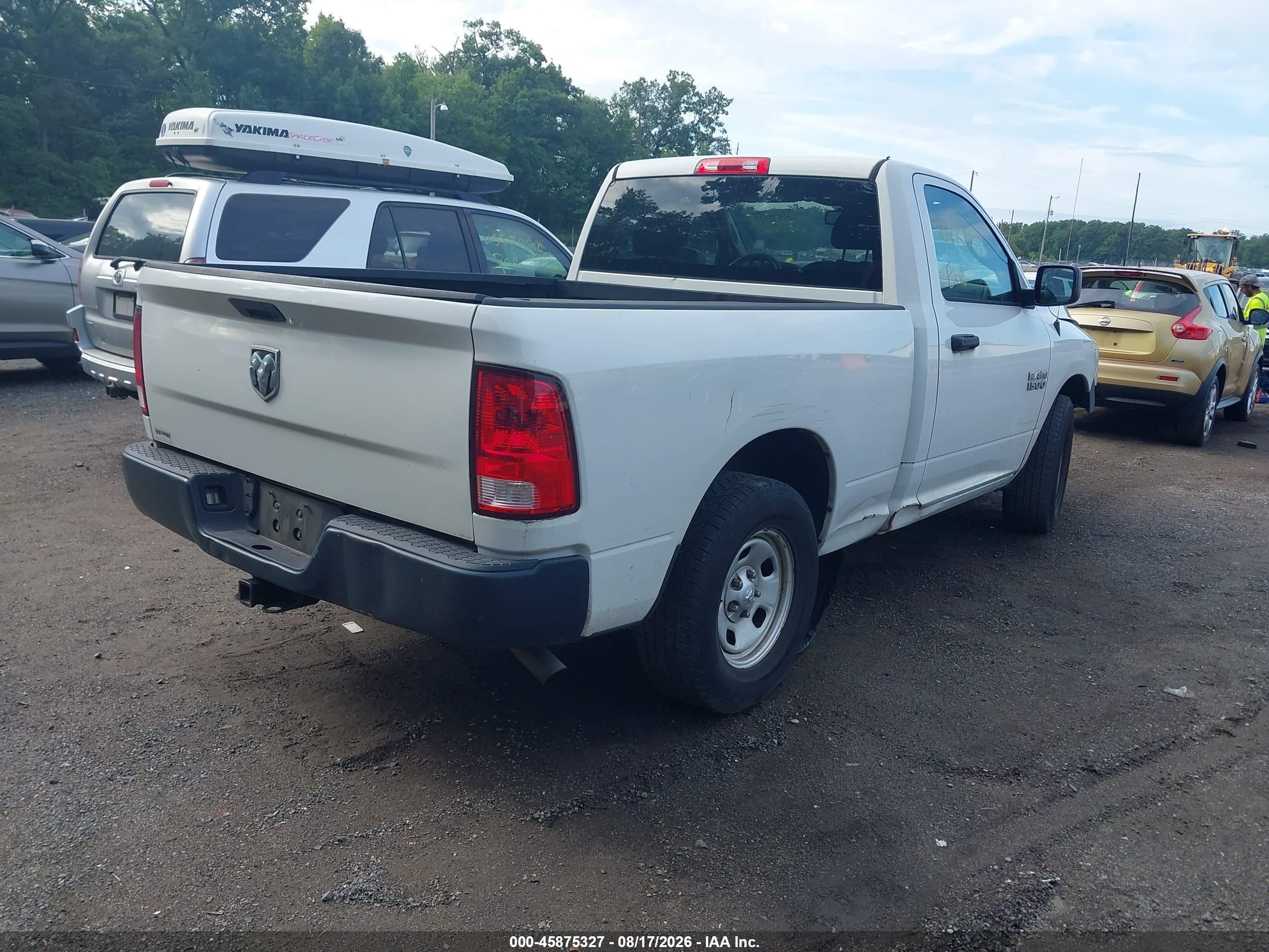 2015 Ram 1500 Tradesman White vin: 3C6JR6AG7FG522399