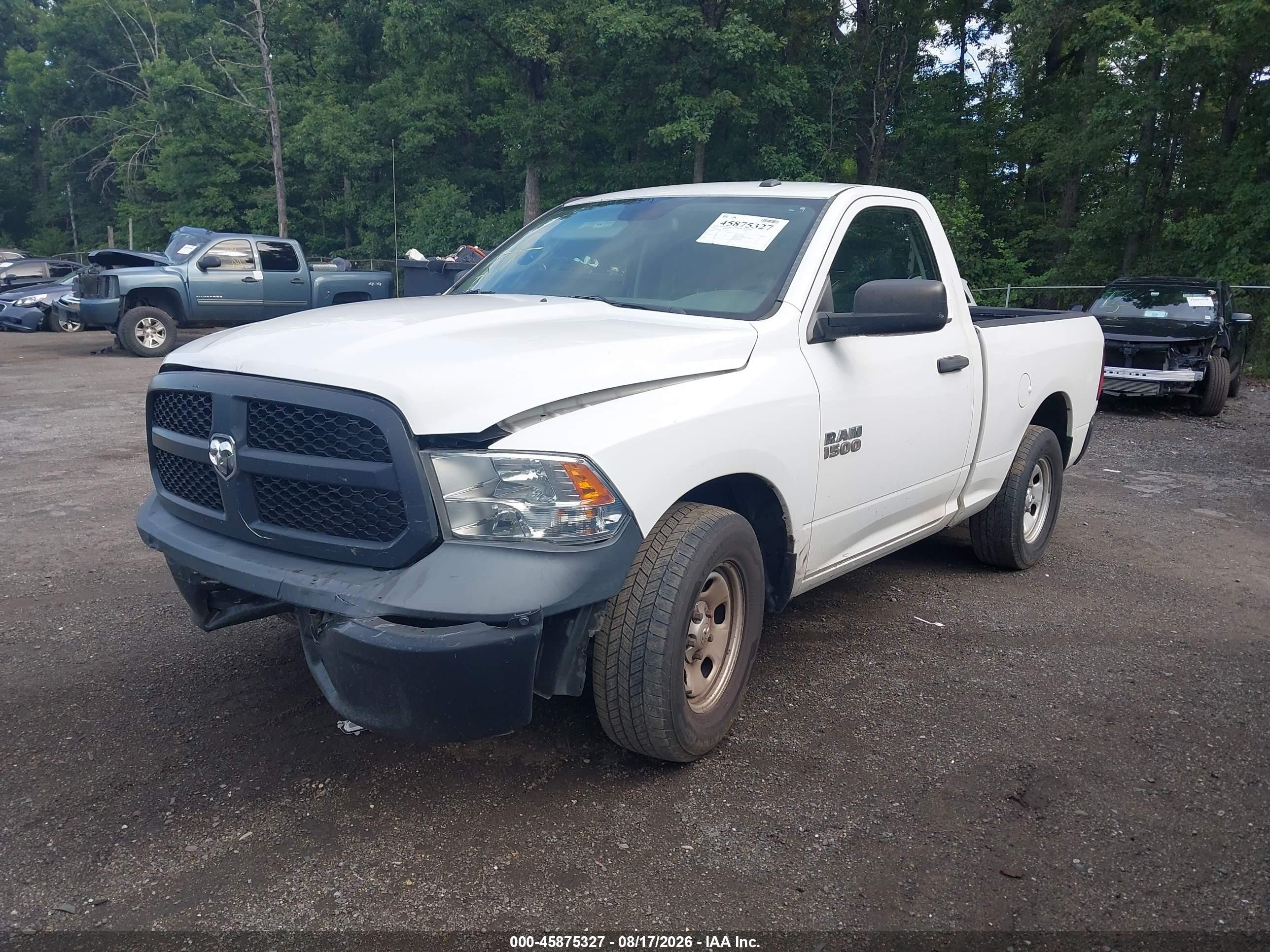 2015 Ram 1500 Tradesman White vin: 3C6JR6AG7FG522399