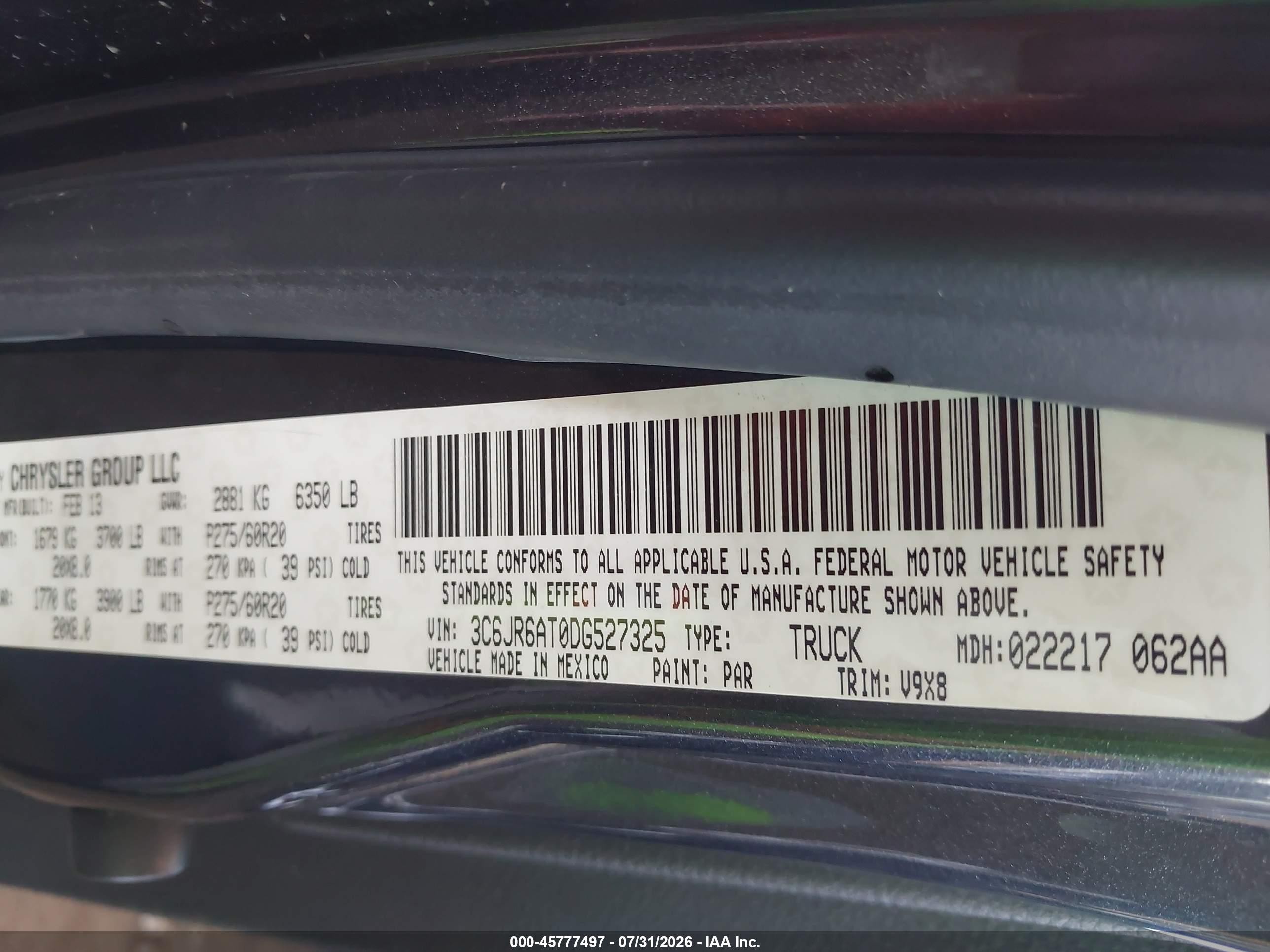 2013 Ram 1500 Express Gray vin: 3C6JR6AT0DG527325