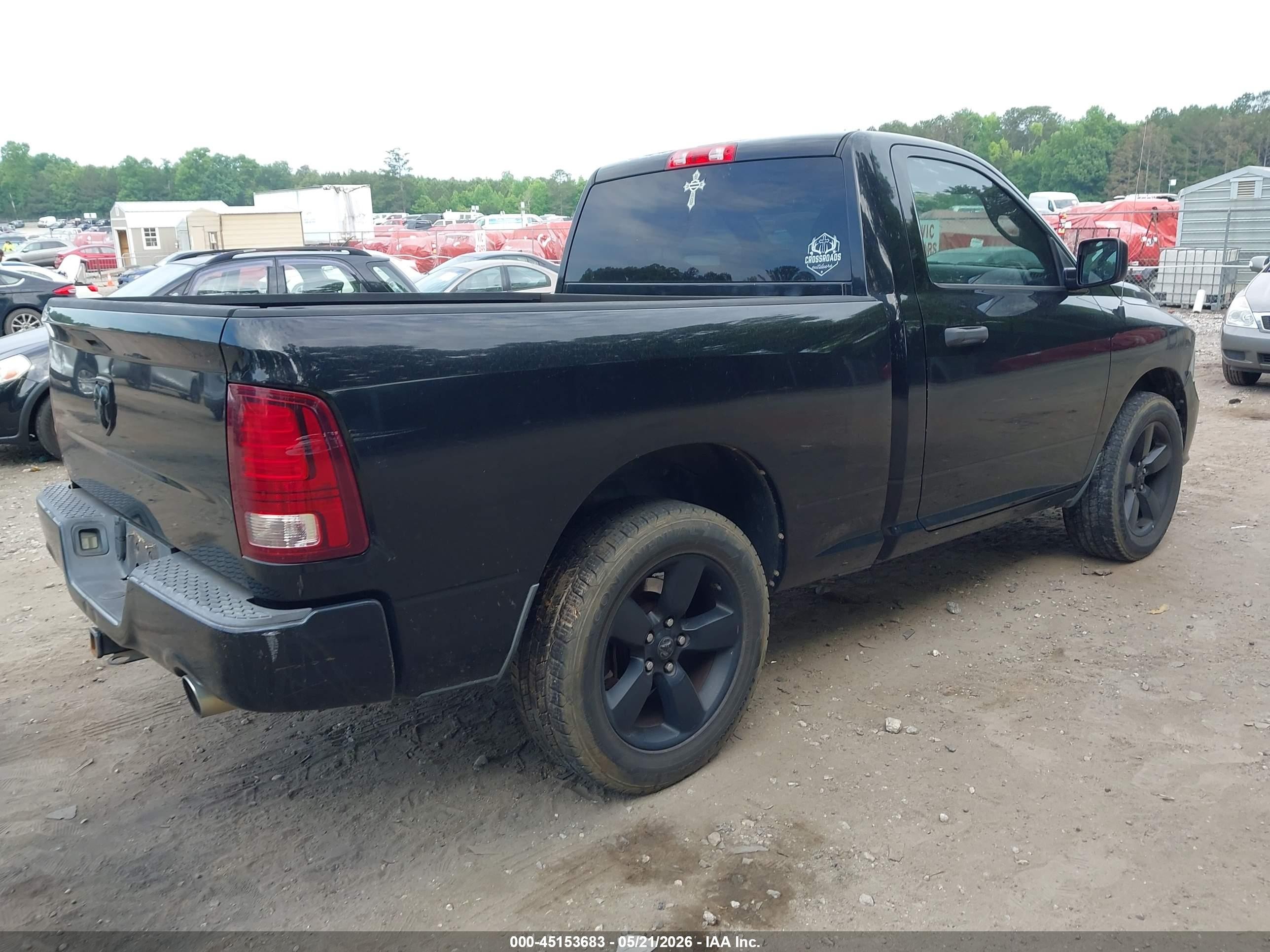 2014 Ram 1500 Express Black vin: 3C6JR6AT1EG282651