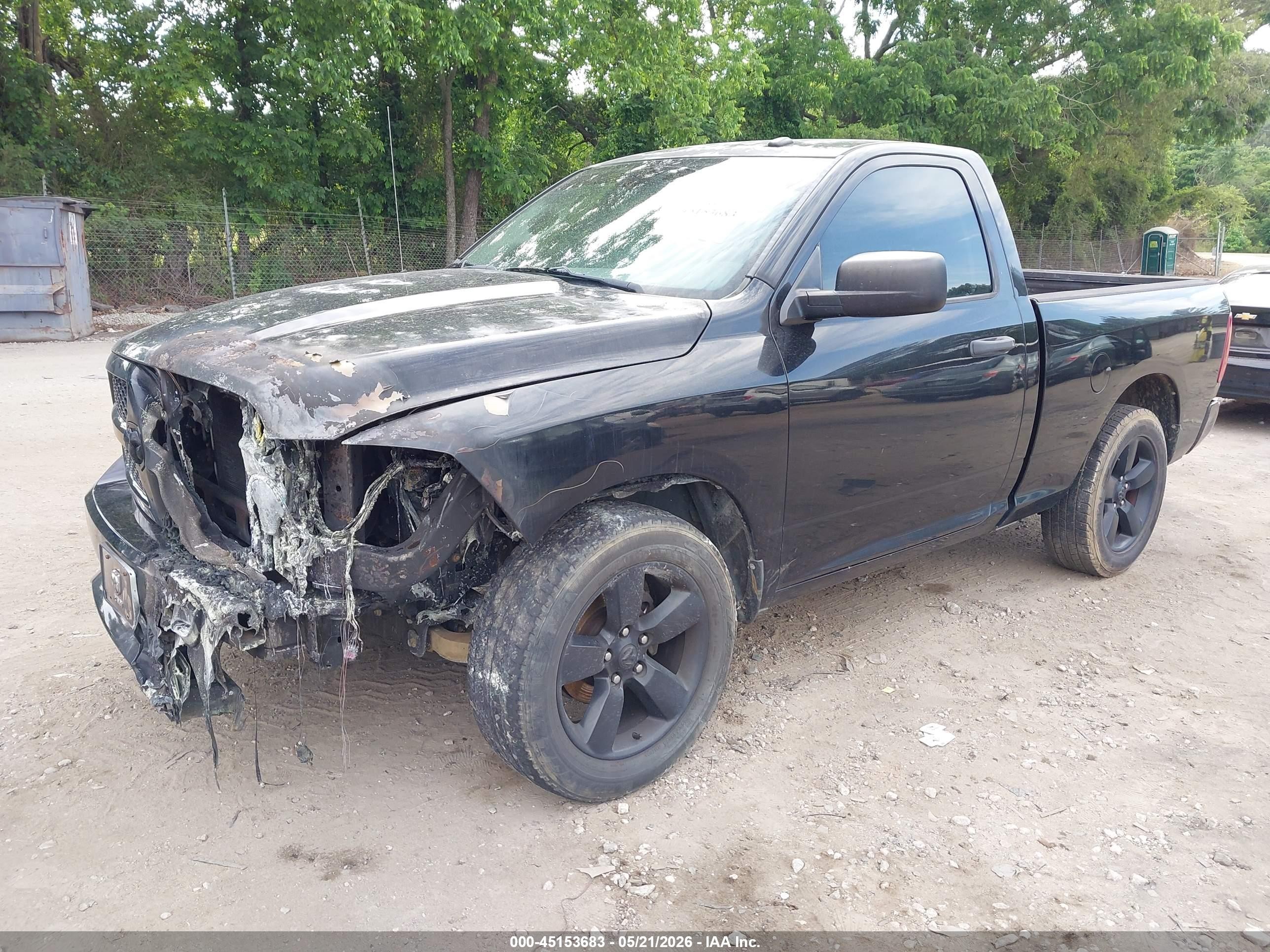 2014 Ram 1500 Express Black vin: 3C6JR6AT1EG282651