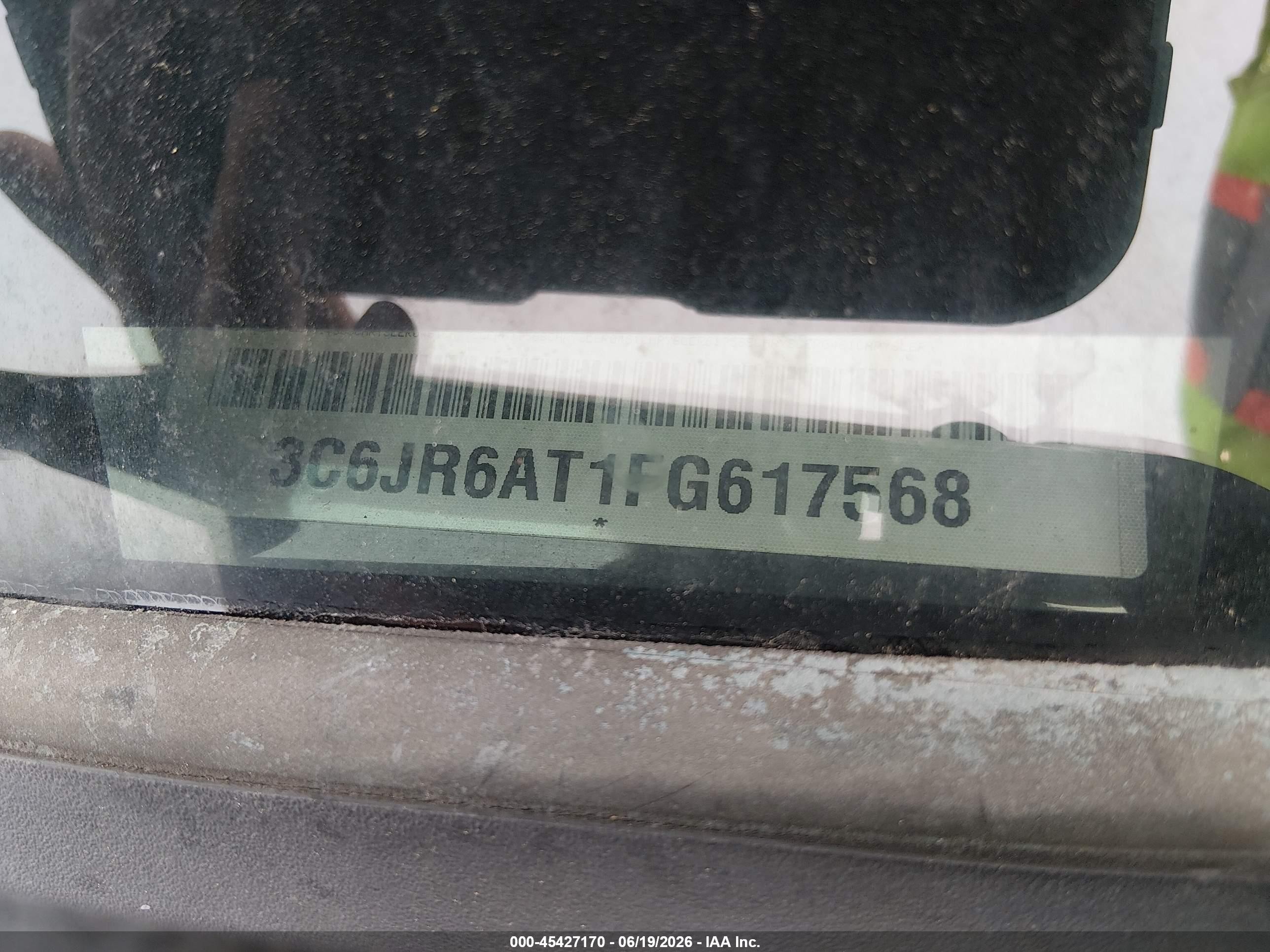 2015 Ram 1500 Express Черный vin: 3C6JR6AT1FG617568