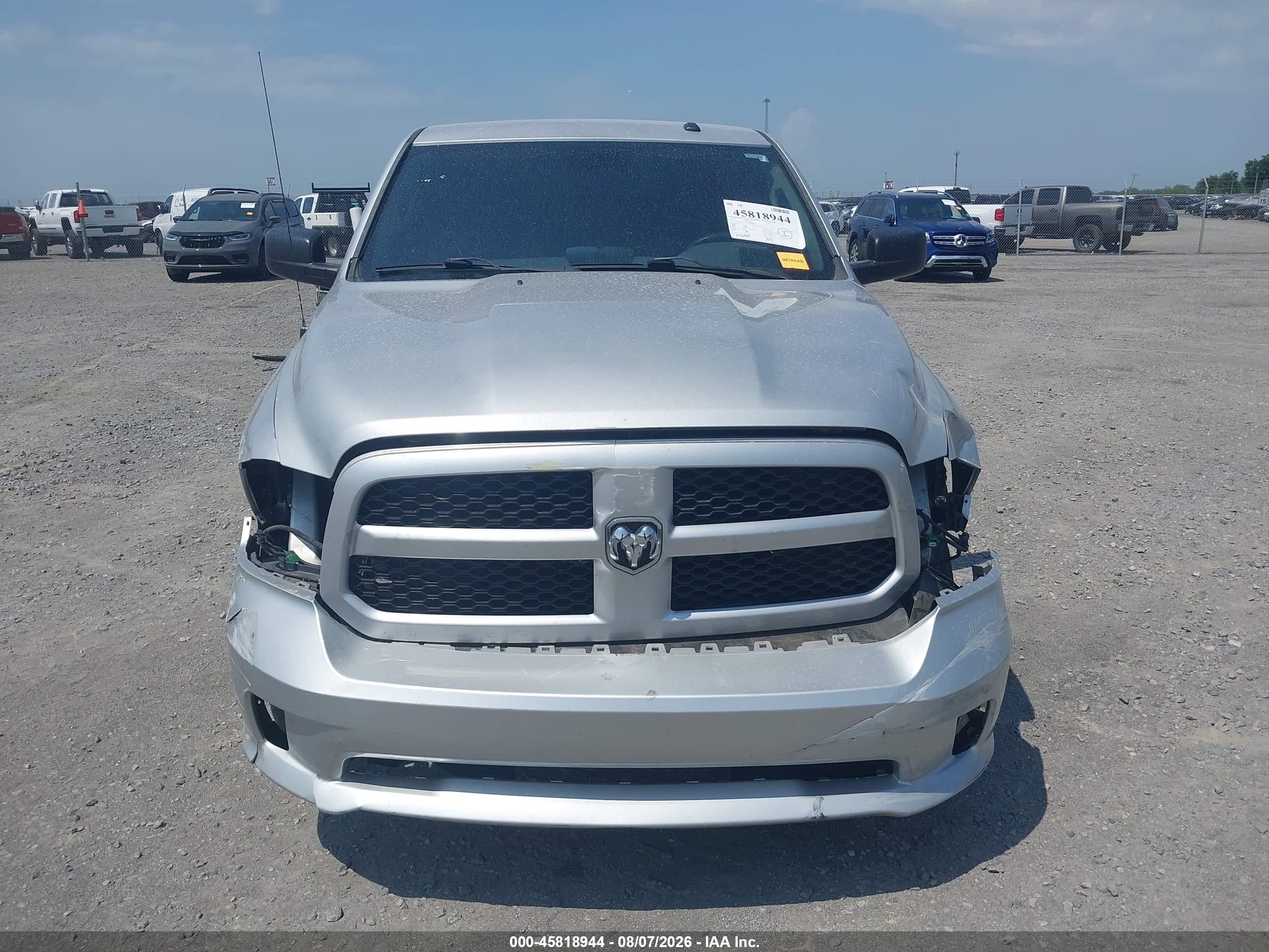2014 Ram 1500 Express Silver vin: 3C6JR6AT2EG174345