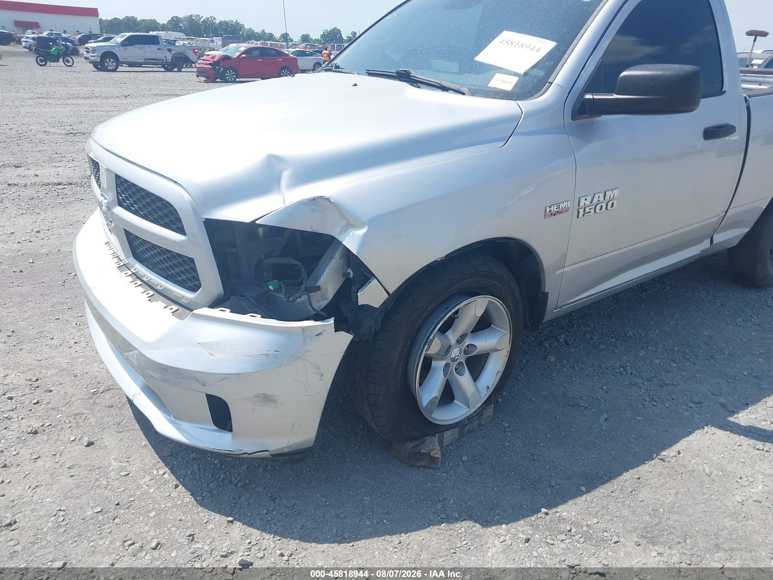 2014 Ram 1500 Express Silver vin: 3C6JR6AT2EG174345