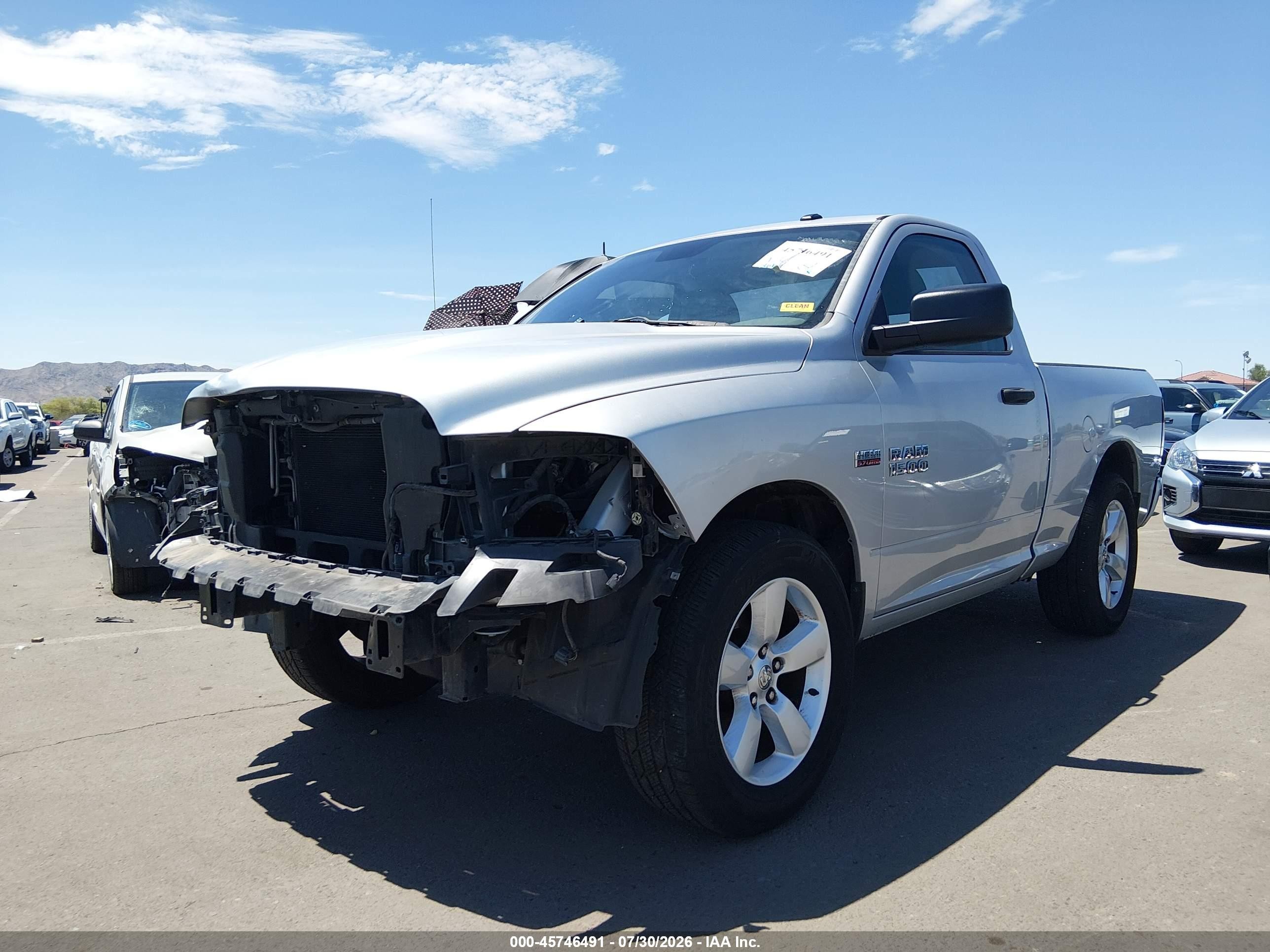 2014 Ram 1500 Express Silver vin: 3C6JR6AT3EG257461
