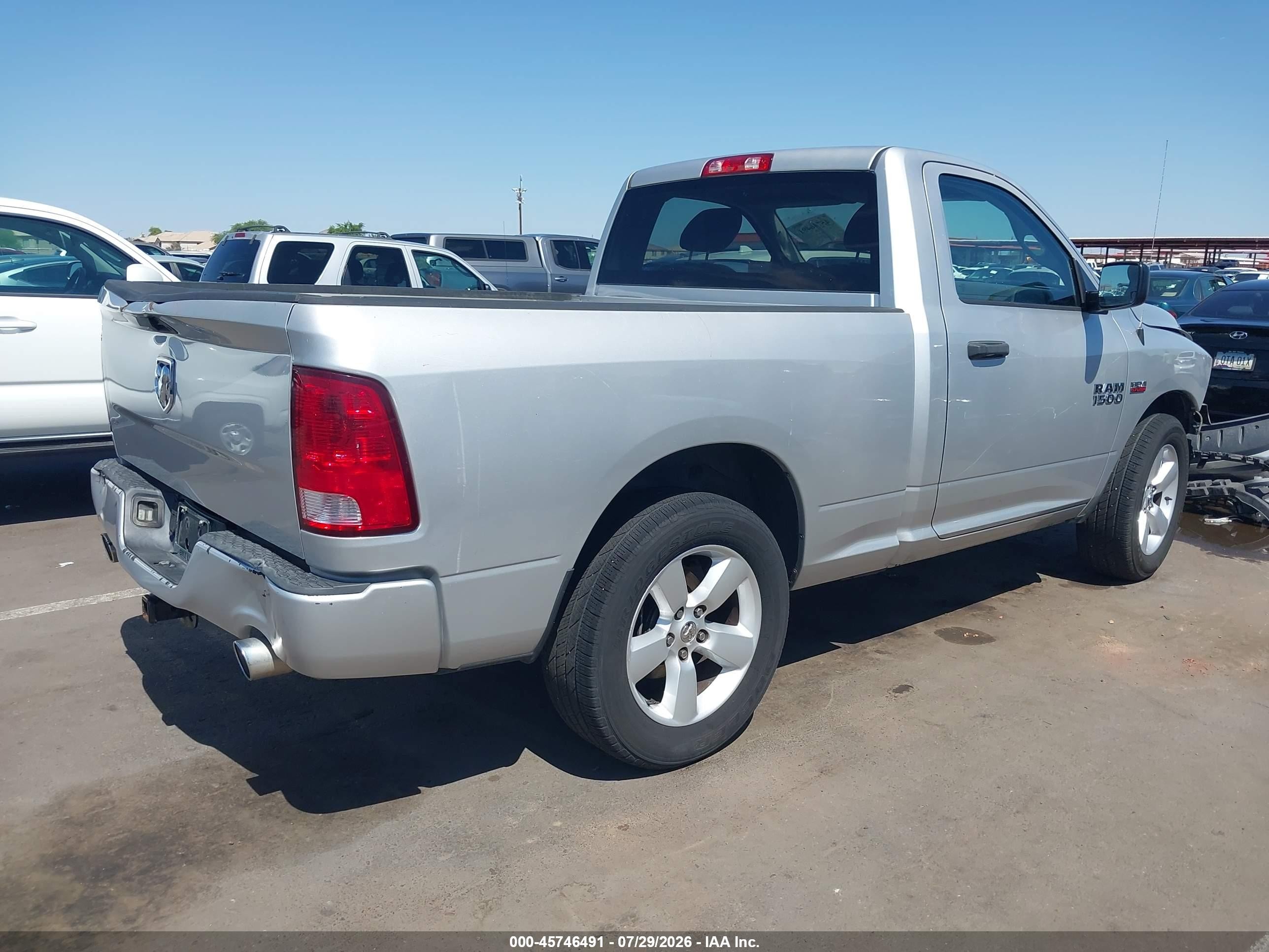 2014 Ram 1500 Express Silver vin: 3C6JR6AT3EG257461