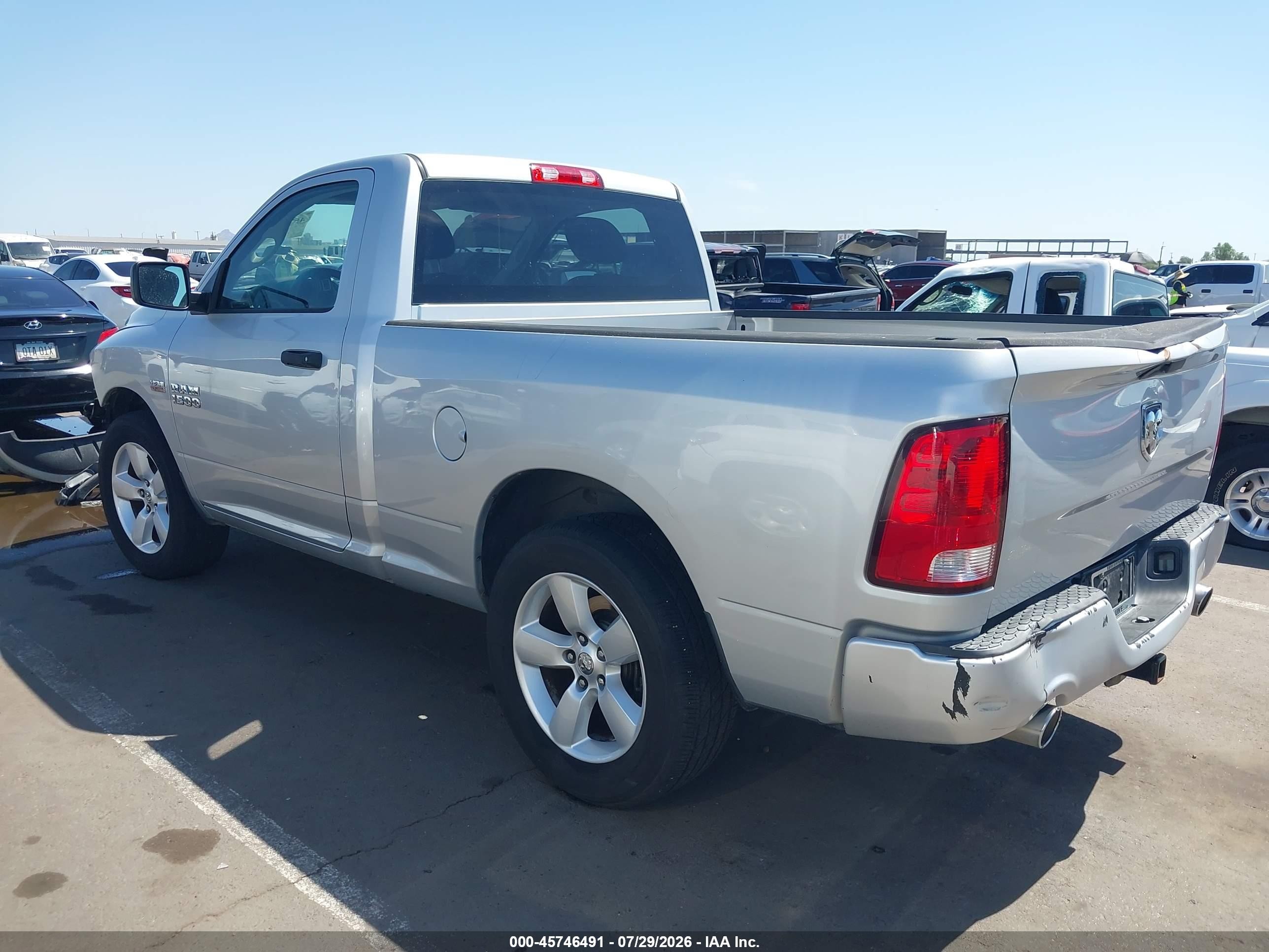 2014 Ram 1500 Express Silver vin: 3C6JR6AT3EG257461