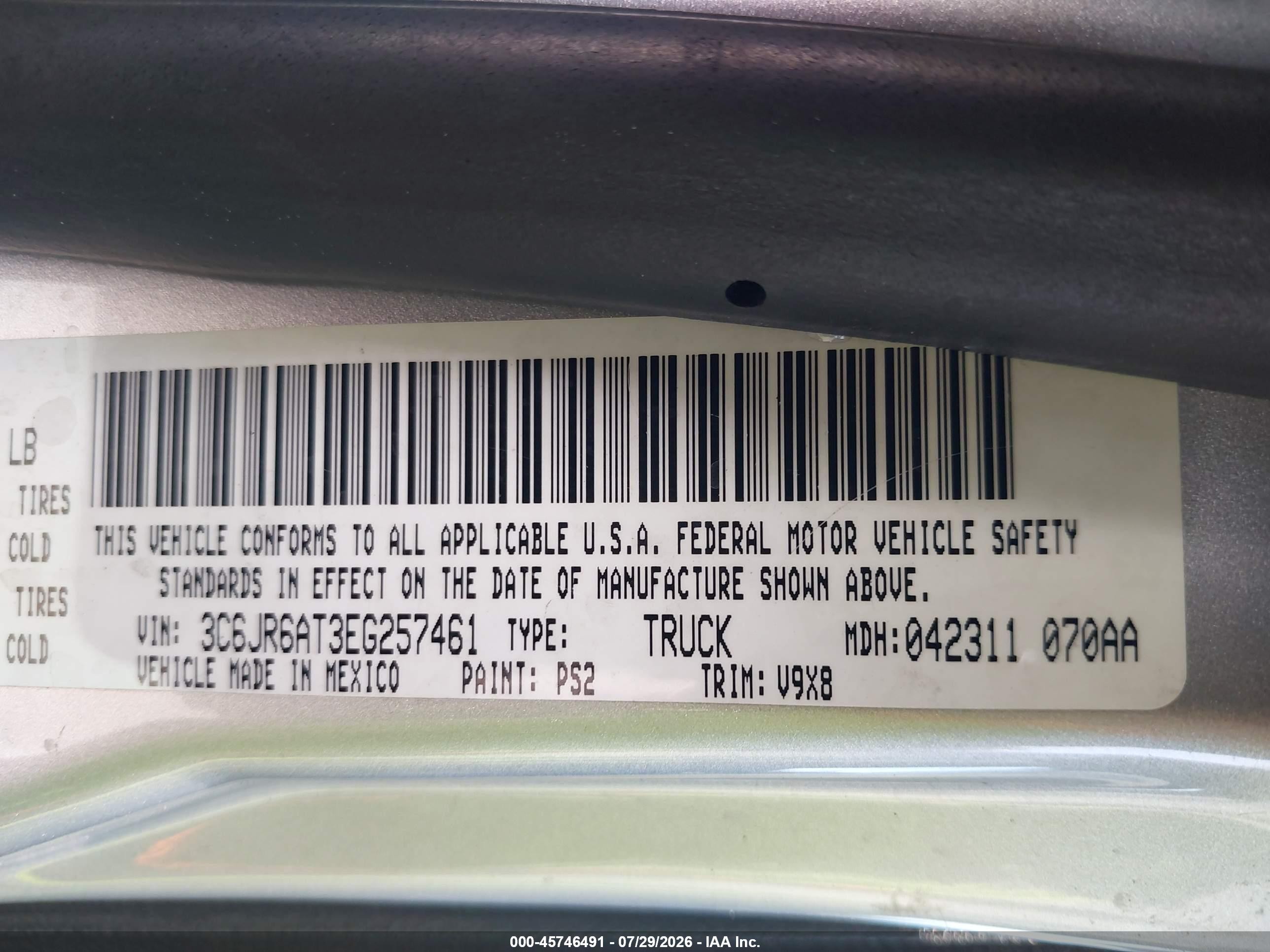 2014 Ram 1500 Express Silver vin: 3C6JR6AT3EG257461