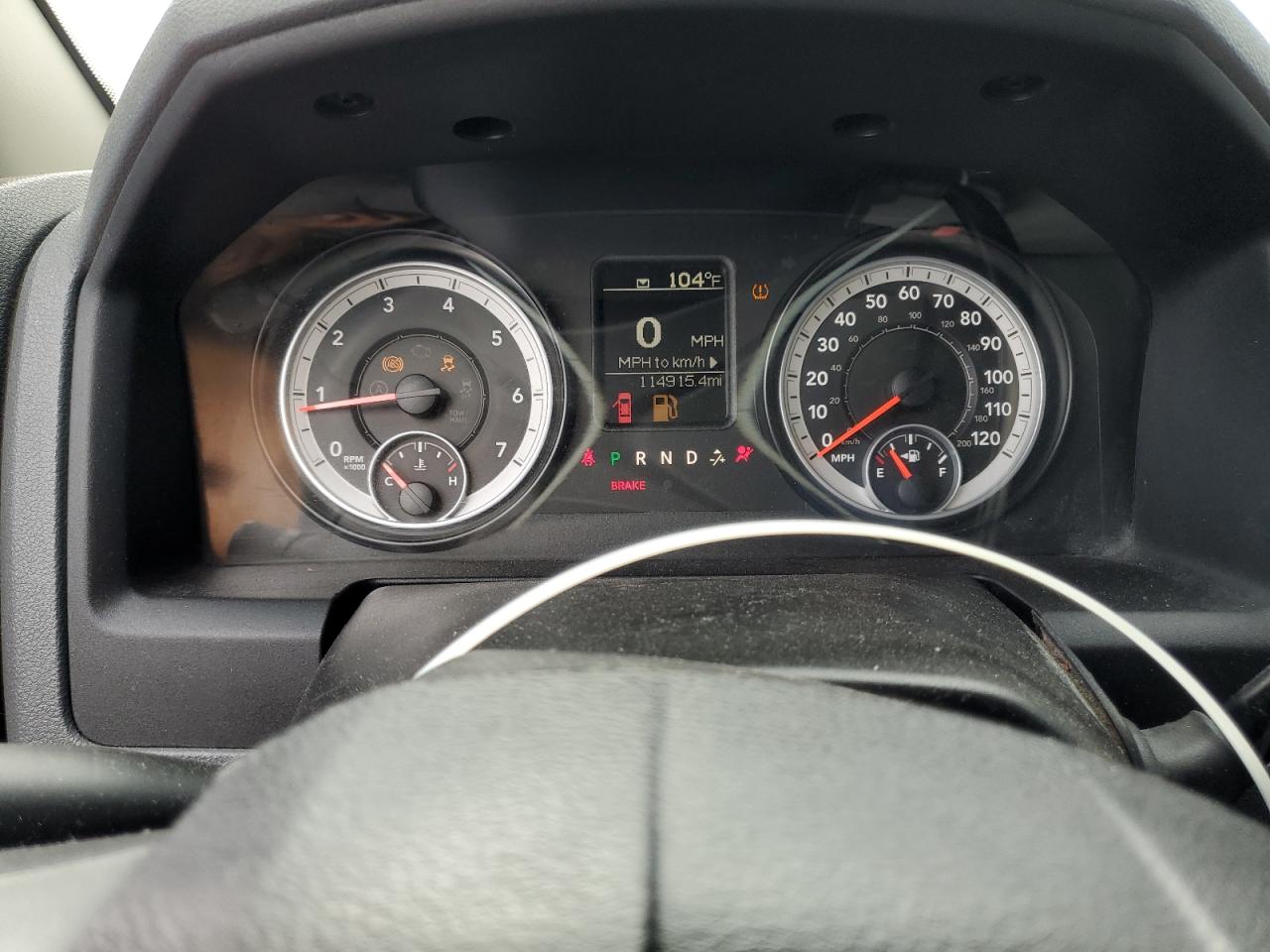 2013 Ram 1500 St White vin: 3C6JR6AT5DG583681 Damage: Warning Light - Abs, On, Unacceptable