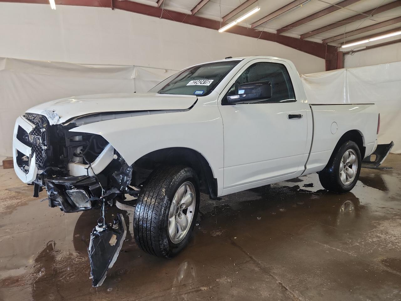 2013 Ram 1500 St White vin: 3C6JR6AT5DG583681 Damage: Hood, Severe Damage, Replacement Required