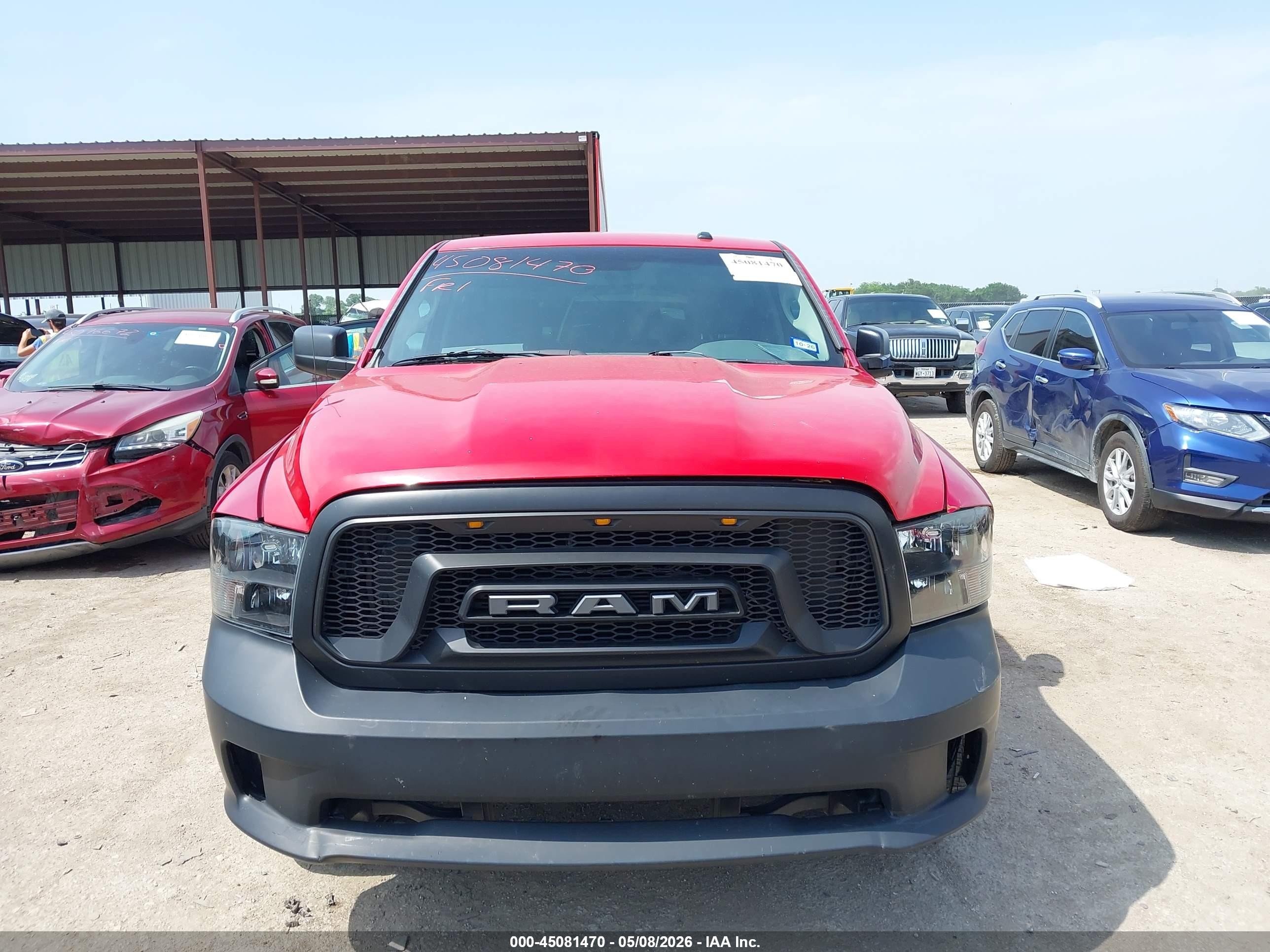 2014 Ram 1500 Express Red vin: 3C6JR6AT8EG259528