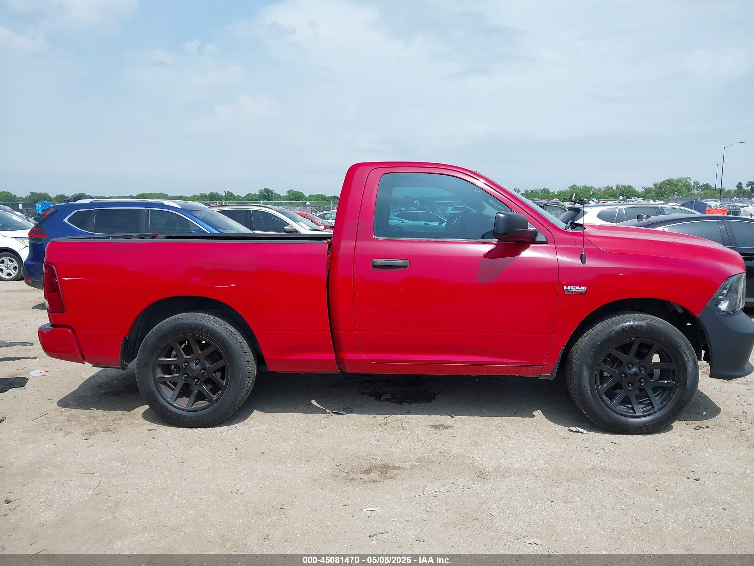 2014 Ram 1500 Express Red vin: 3C6JR6AT8EG259528