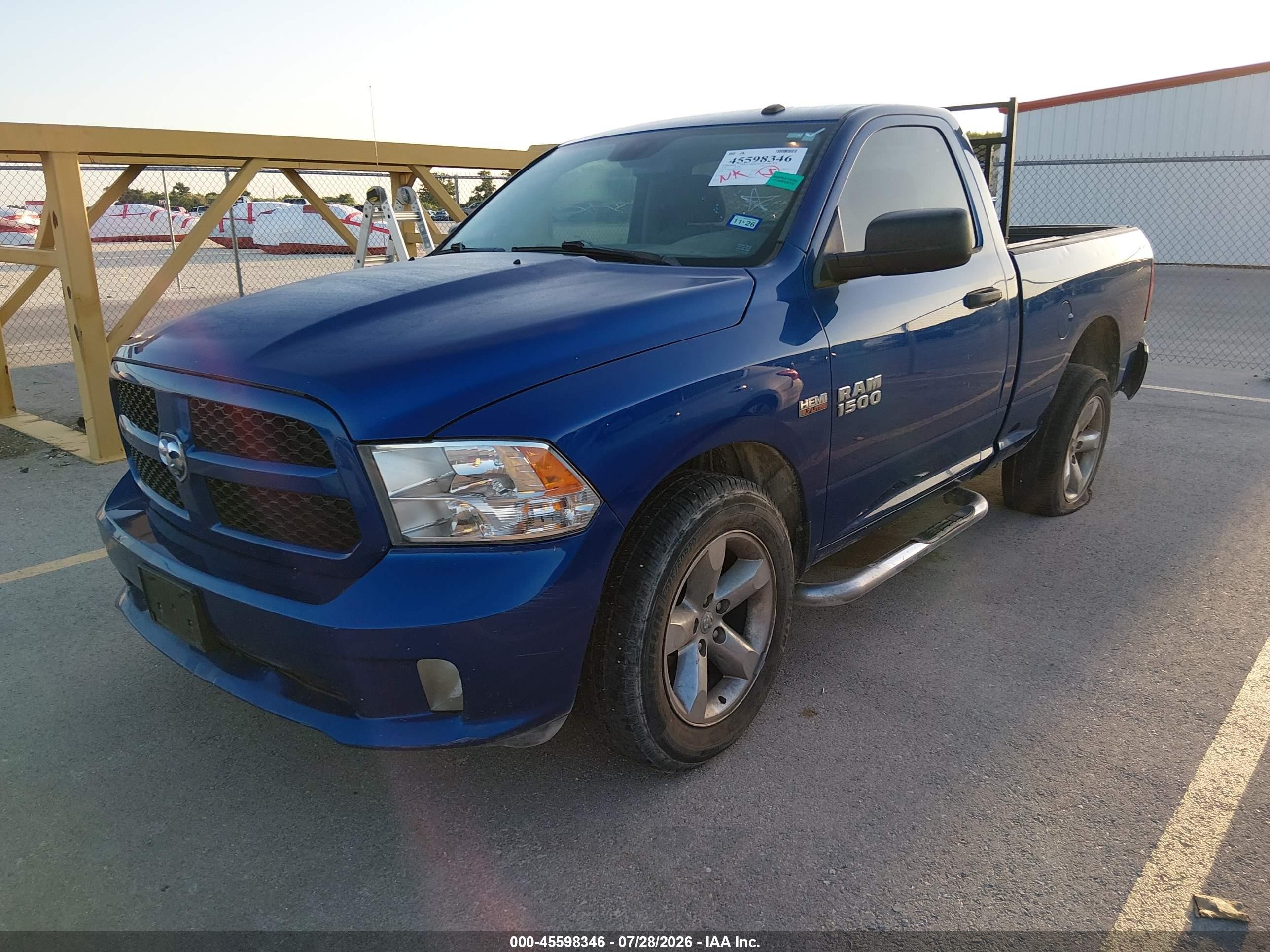2014 Ram 1500 Express Blue vin: 3C6JR6AT9EG188954