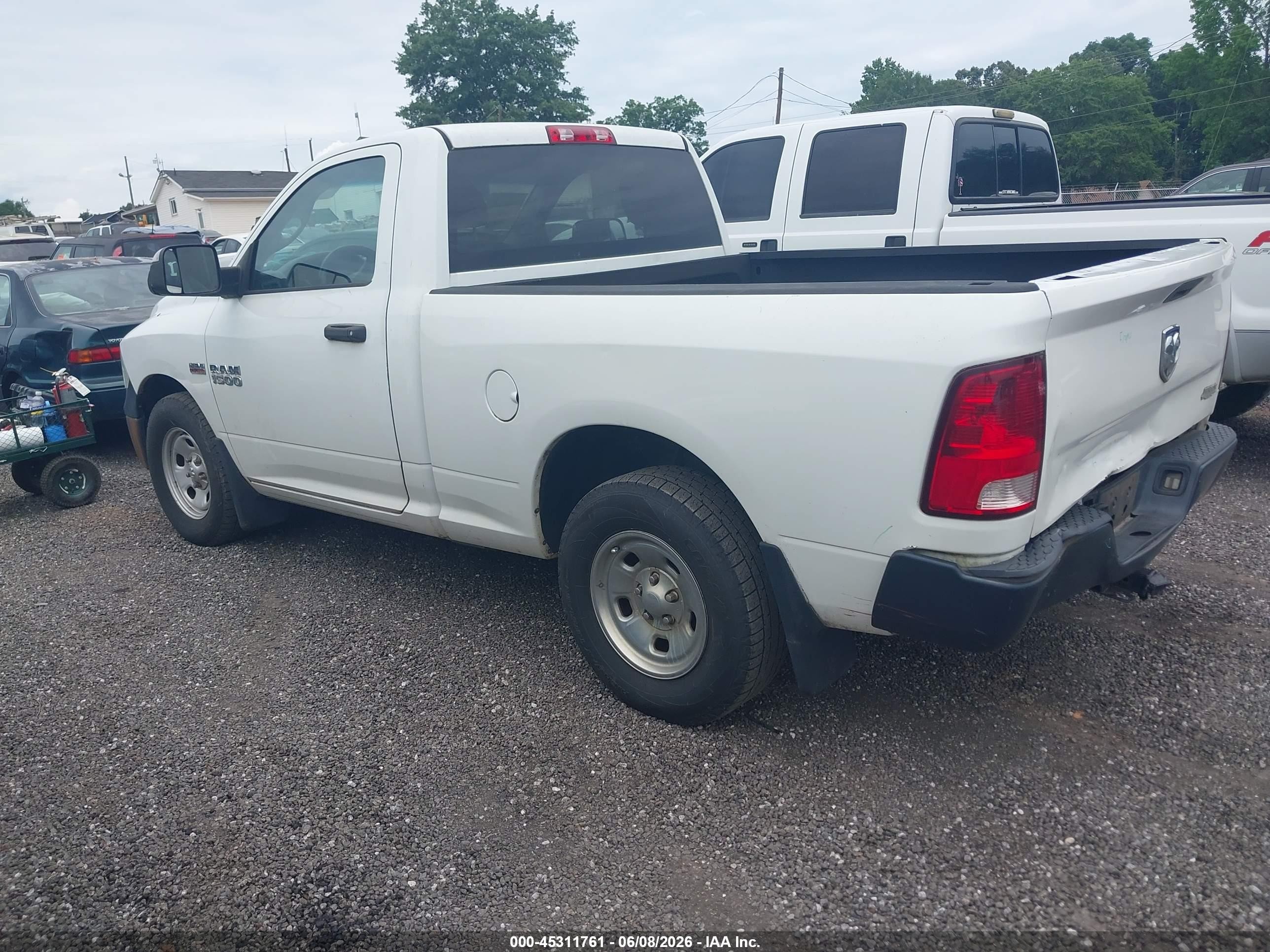 2014 Ram 1500 Tradesman Белый vin: 3C6JR6ATXEG245016