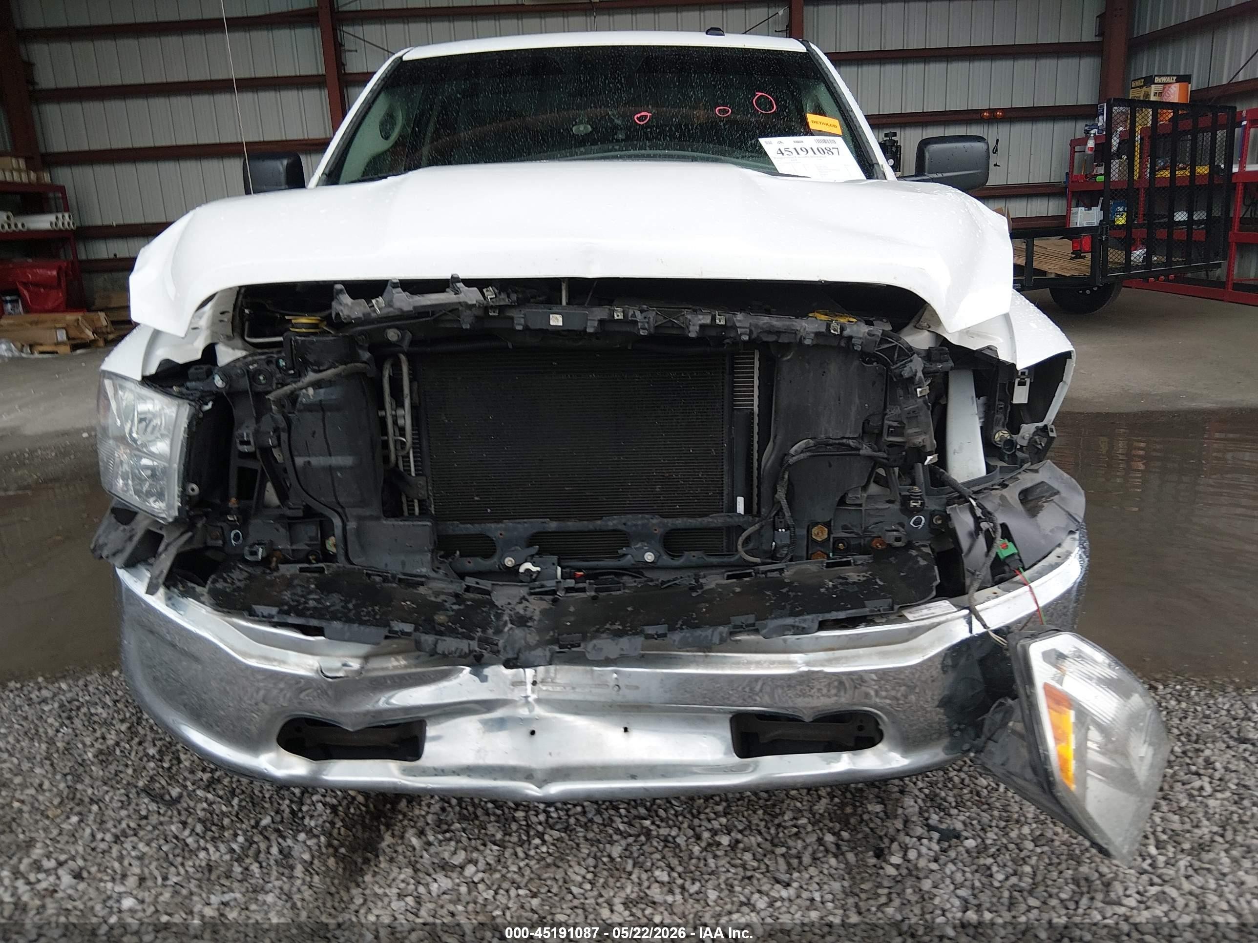 2013 Ram 1500 Tradesman White vin: 3C6JR6DG1DG588343