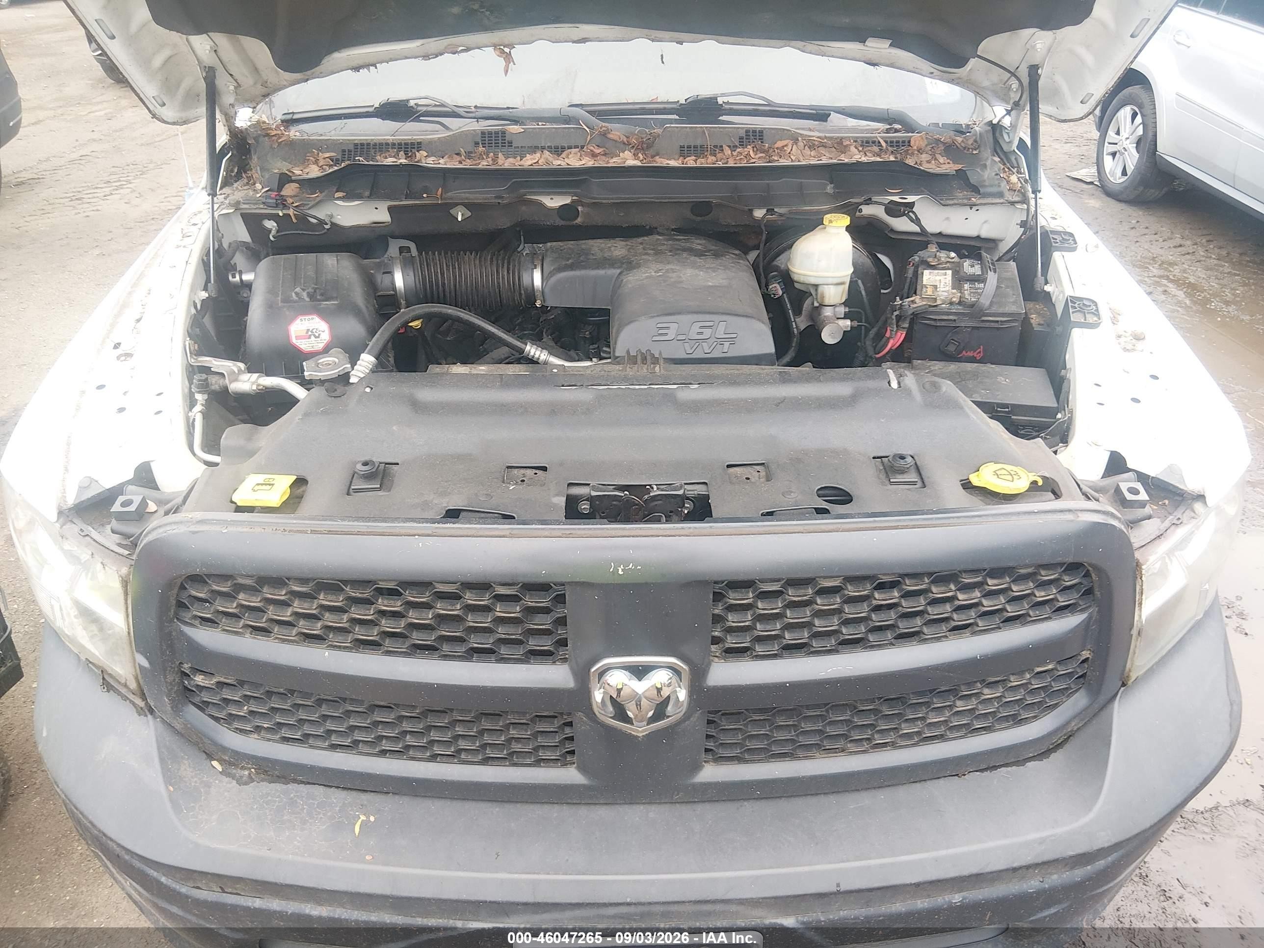 2014 Ram 1500 Tradesman White vin: 3C6JR6DG6EG104149