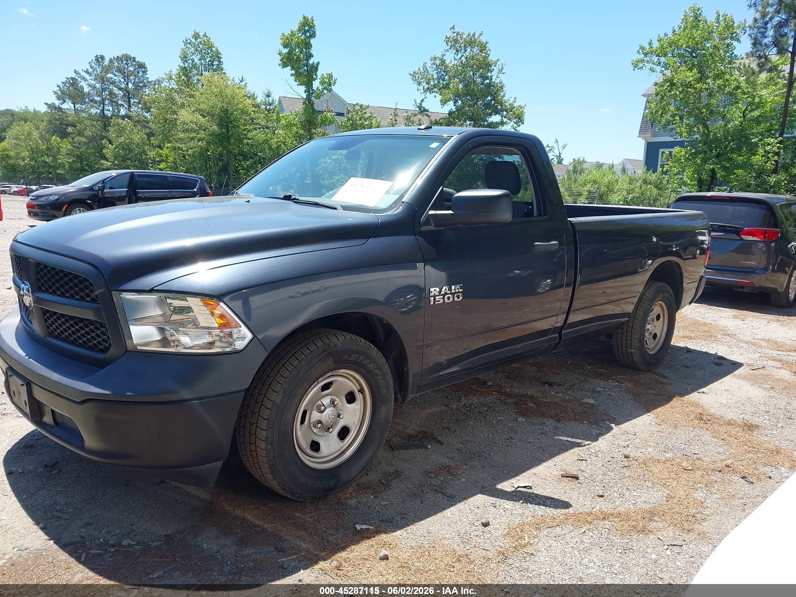 2017 Ram 1500 Tradesman  4x2 8' Box Dark Blue vin: 3C6JR6DG6HG764700