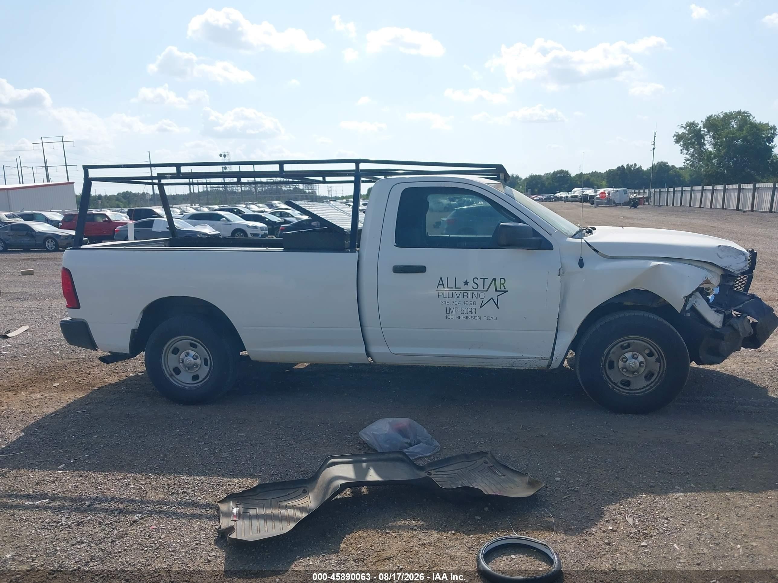 2014 Ram 1500 Tradesman Белый vin: 3C6JR6DG7EG185033