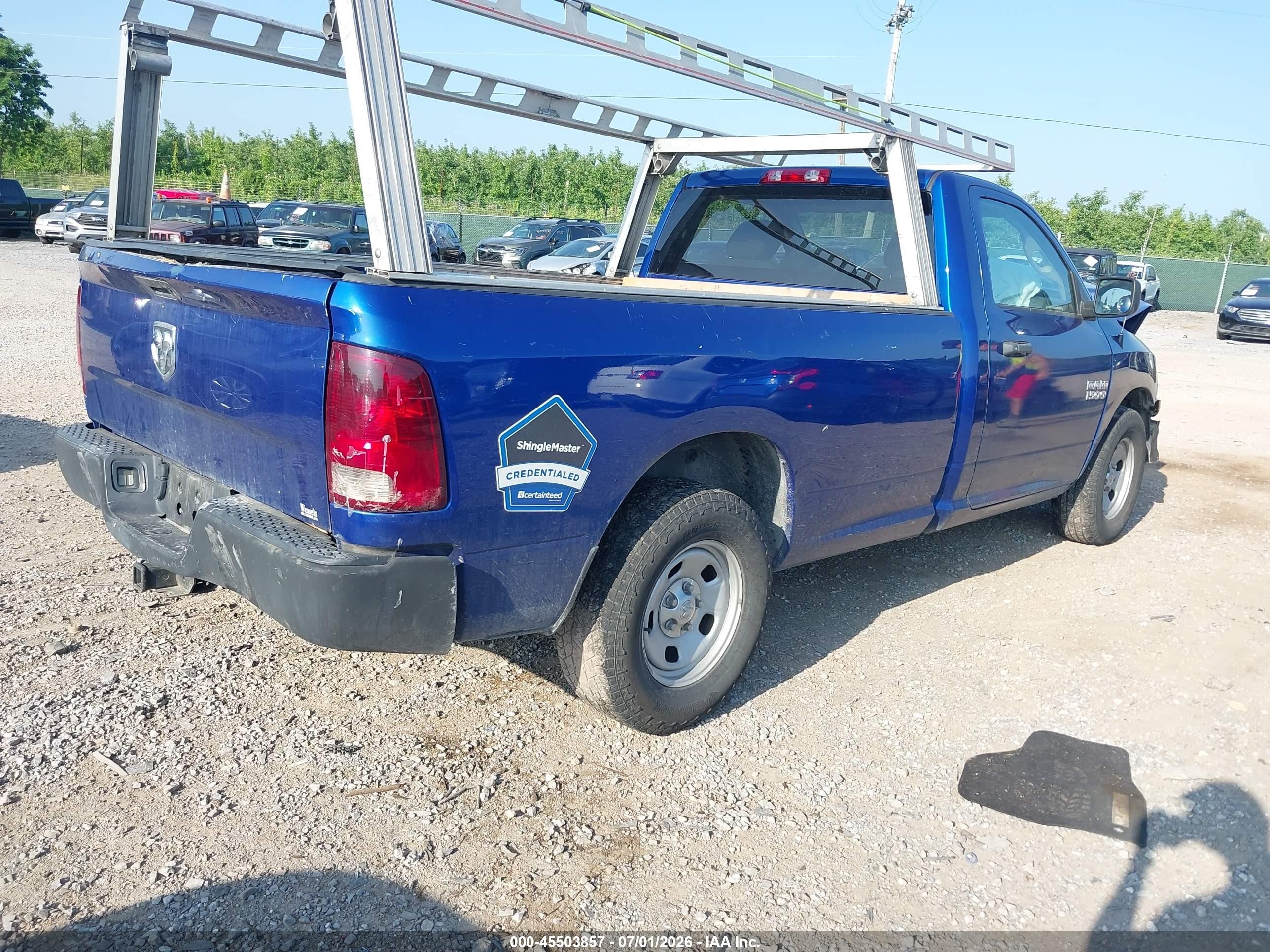 2014 Ram 1500 Tradesman Blue vin: 3C6JR6DG8EG166989
