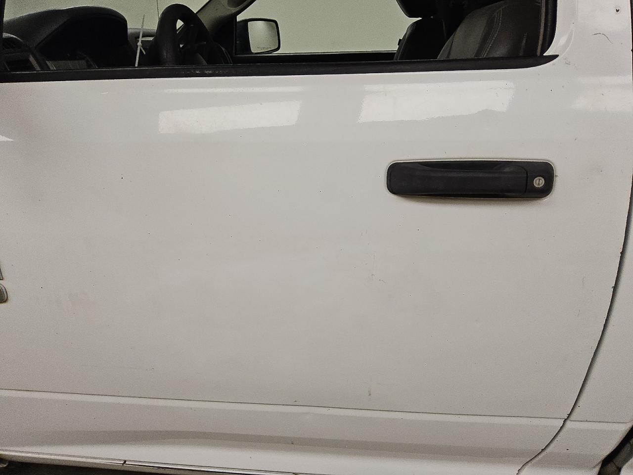 2015 Ram 1500 St White vin: 3C6JR6DG9FG584768 Damage: Left Rear Door, Heavy Scratch, 1/2 To 1 Inch