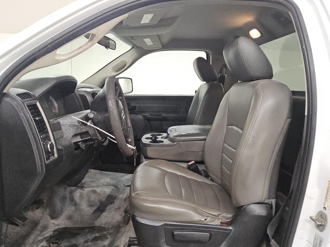 2015 Ram 1500 St White vin: 3C6JR6DG9FG584768 Damage: Left Front Seat, Torn, 1 To 2 Inches