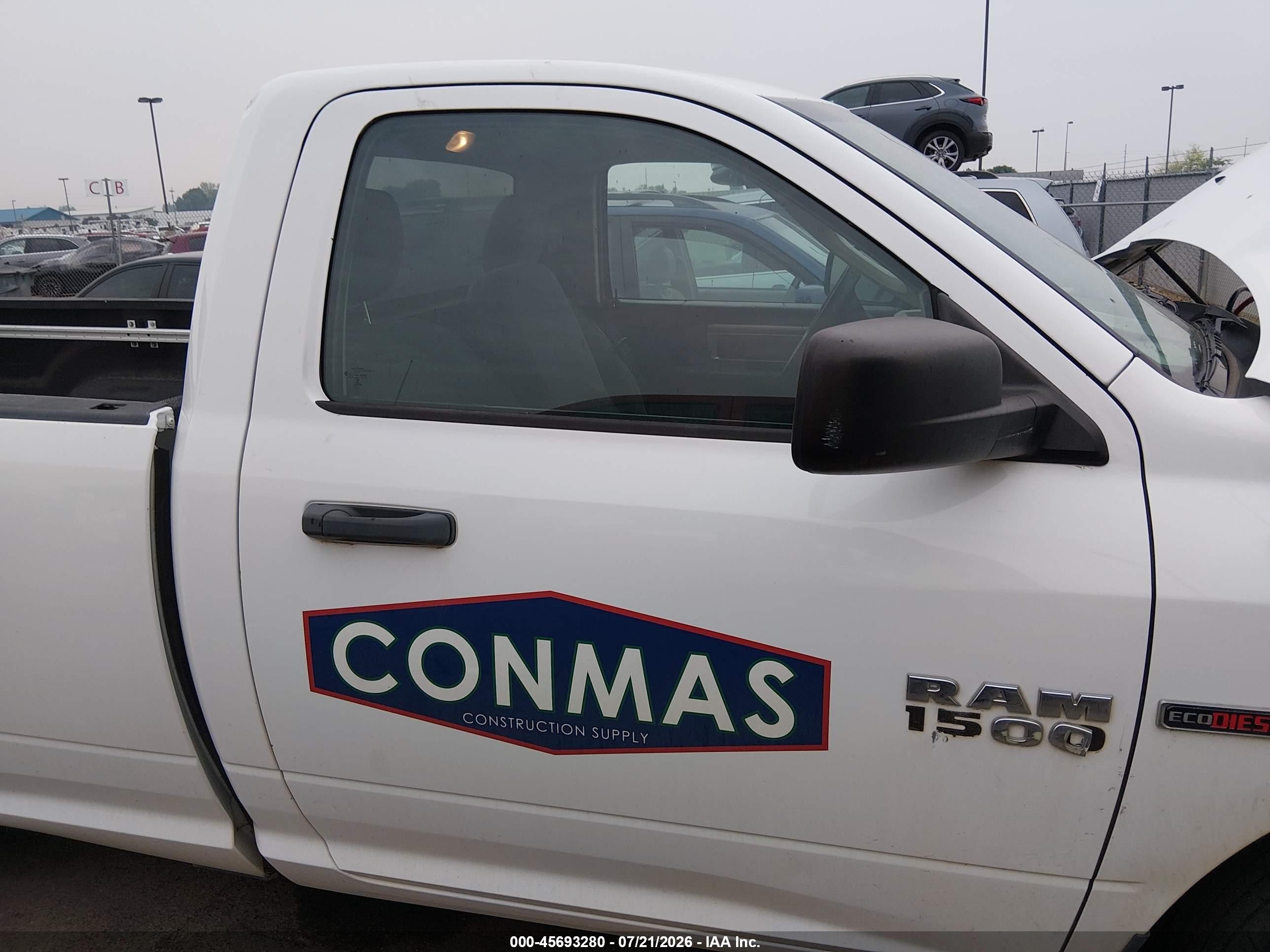 2014 Ram 1500 Tradesman White vin: 3C6JR6DM5EG270815