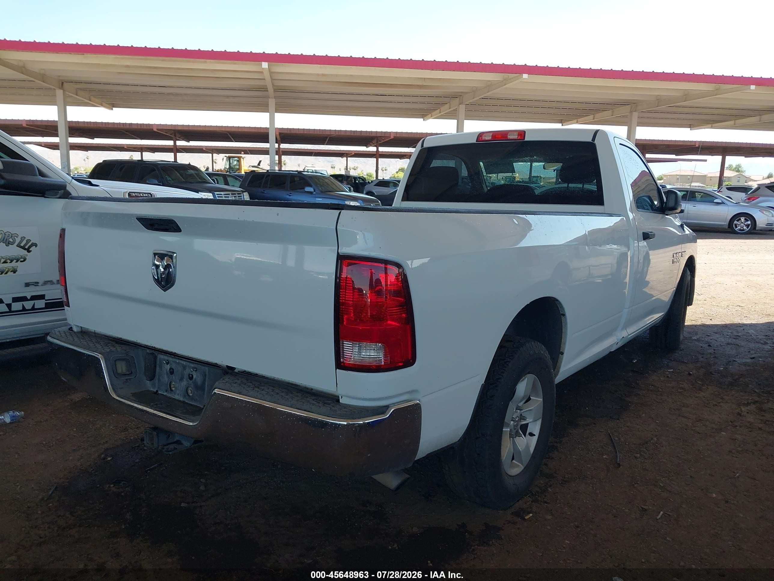 2014 Ram 1500 Tradesman White vin: 3C6JR6DT8EG159182