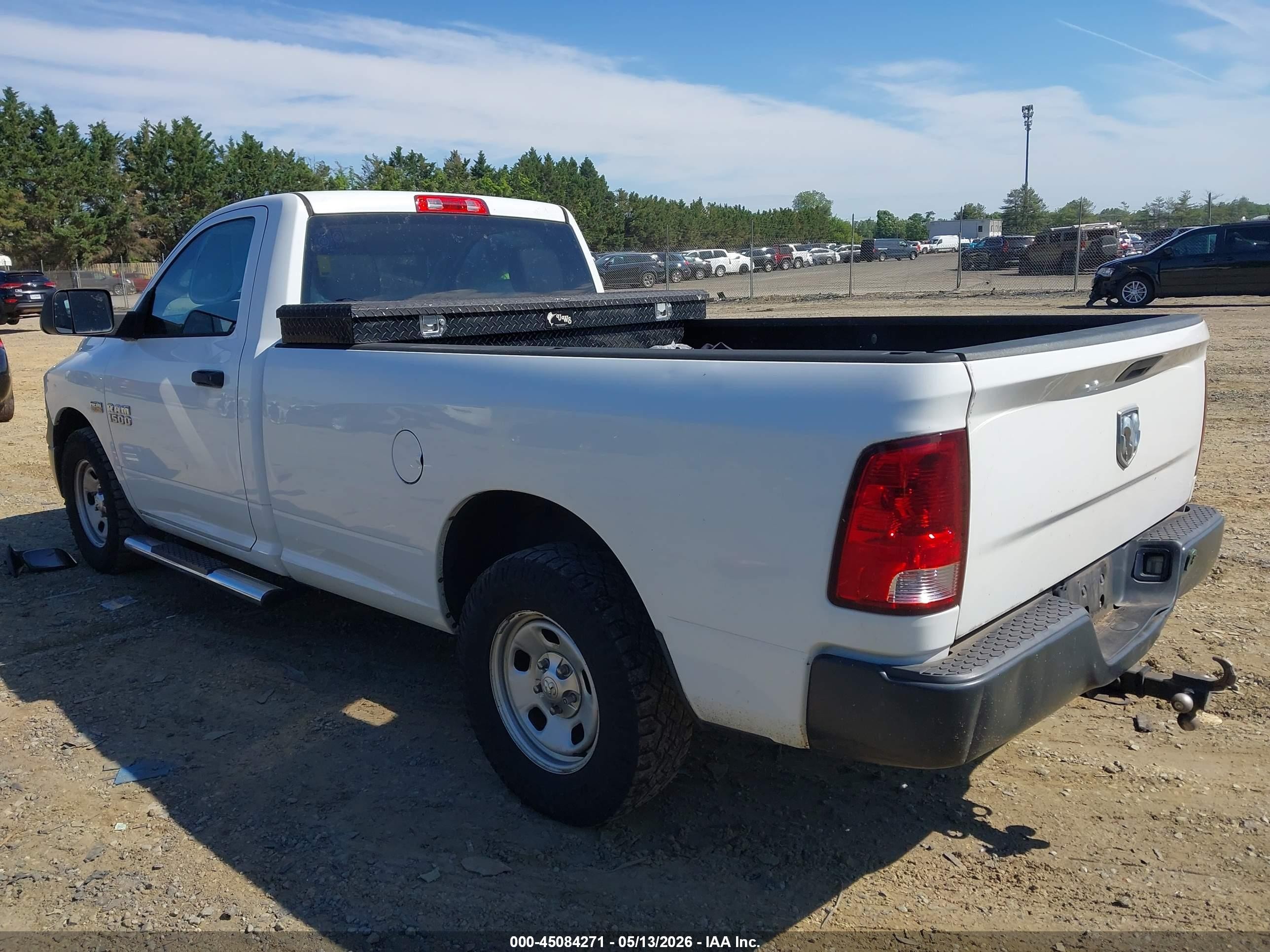 2013 Ram 1500 Tradesman White vin: 3C6JR6DT9DG538285