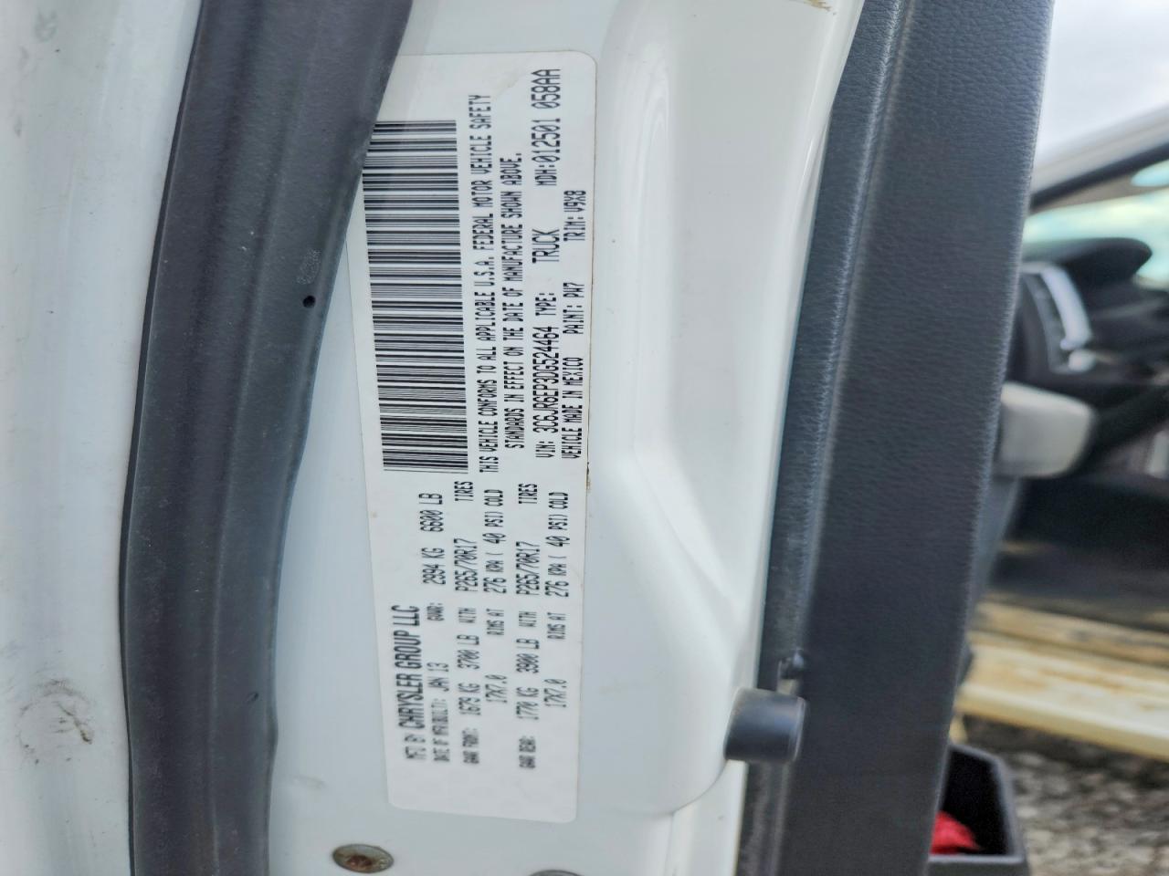 2013 Ram 1500 Slt White vin: 3C6JR6EP3DG524464